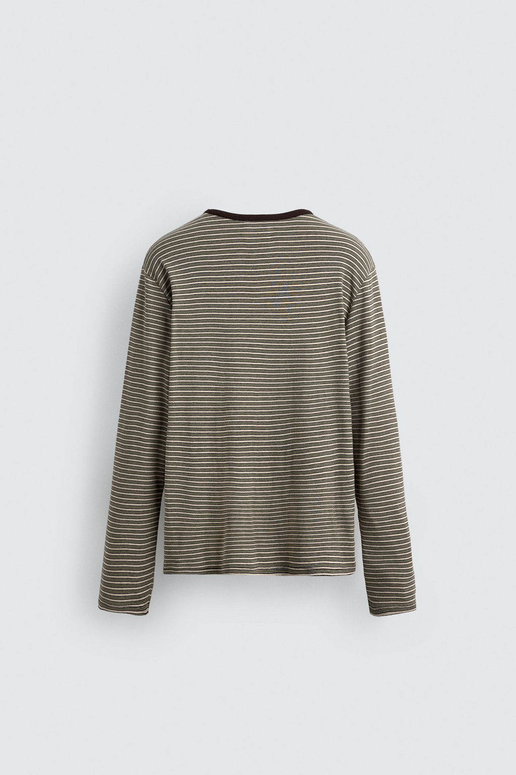CAMISETA JACQUARD RAYAS / Crudo / Verde - Zara фото 7