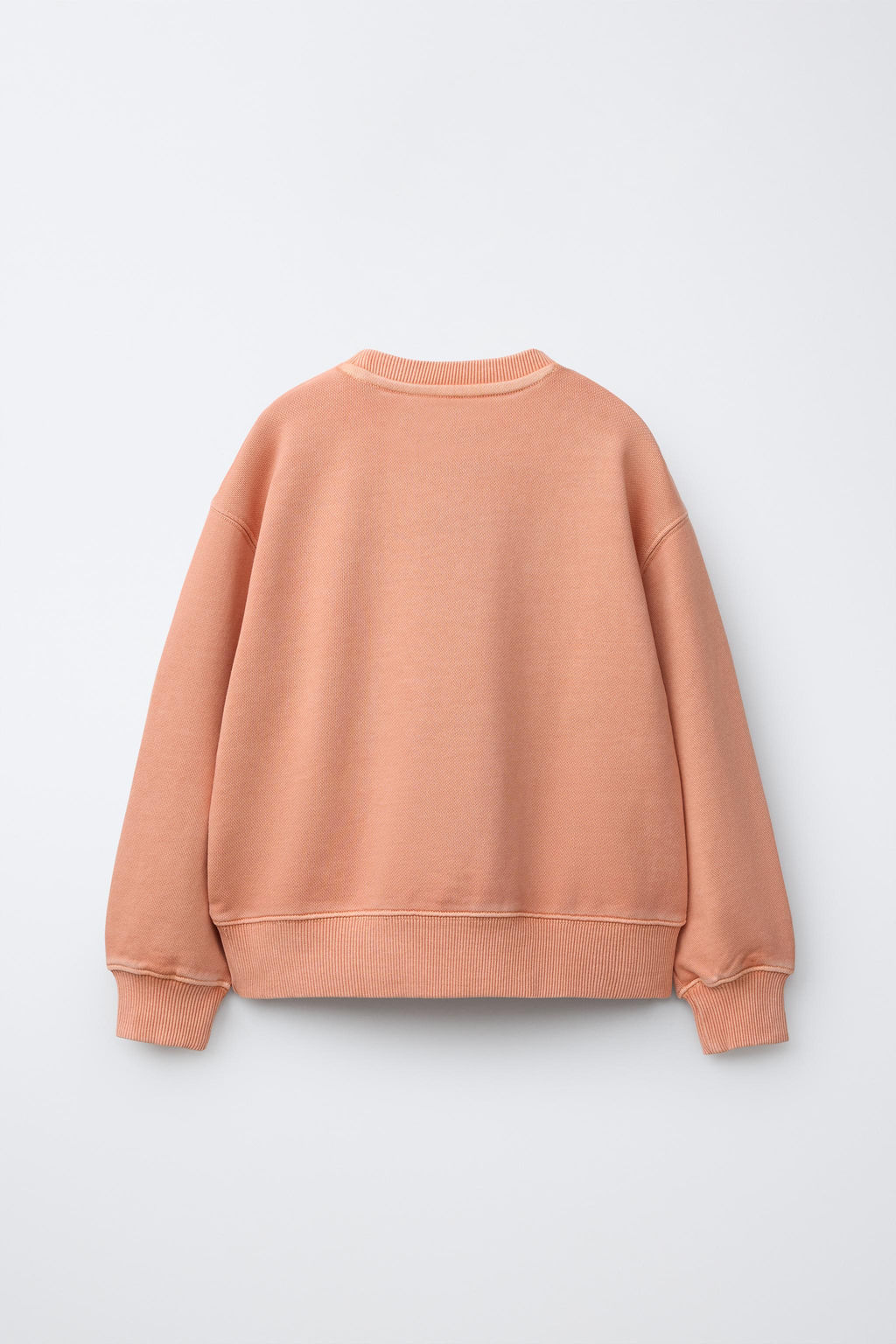 SUDADERA LISA GARMENT DYE / Naranja - Zara фото 5