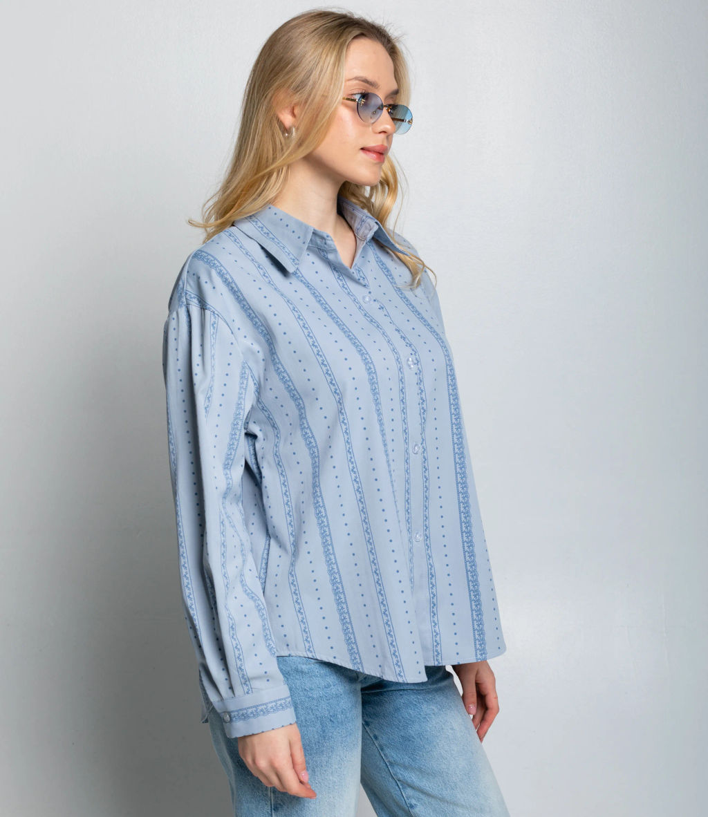 Рубашка #КТ129 (1), голубой