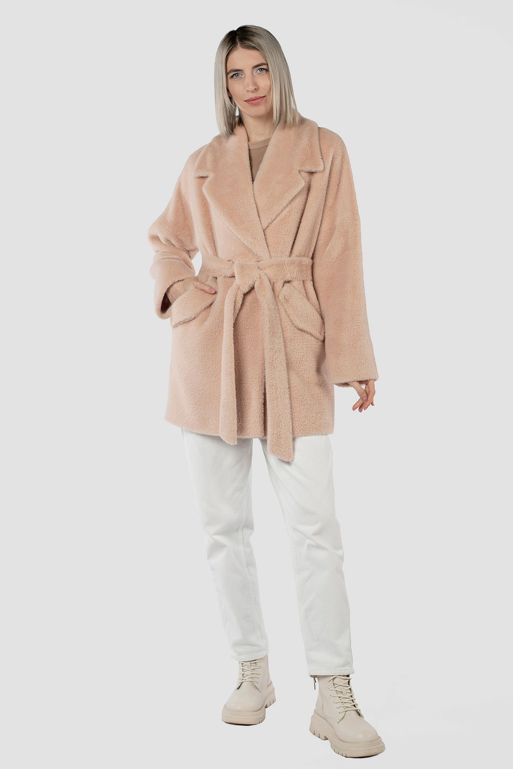 Пальто женское демисезонное (пояс) - El podio фото 2