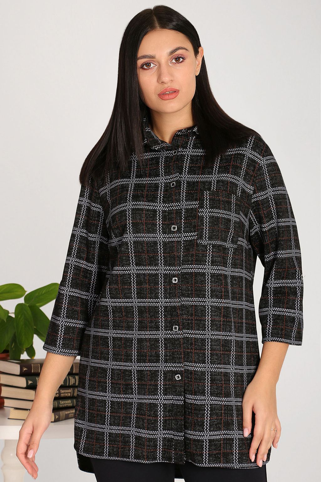 Рубашка в клетку осенняя