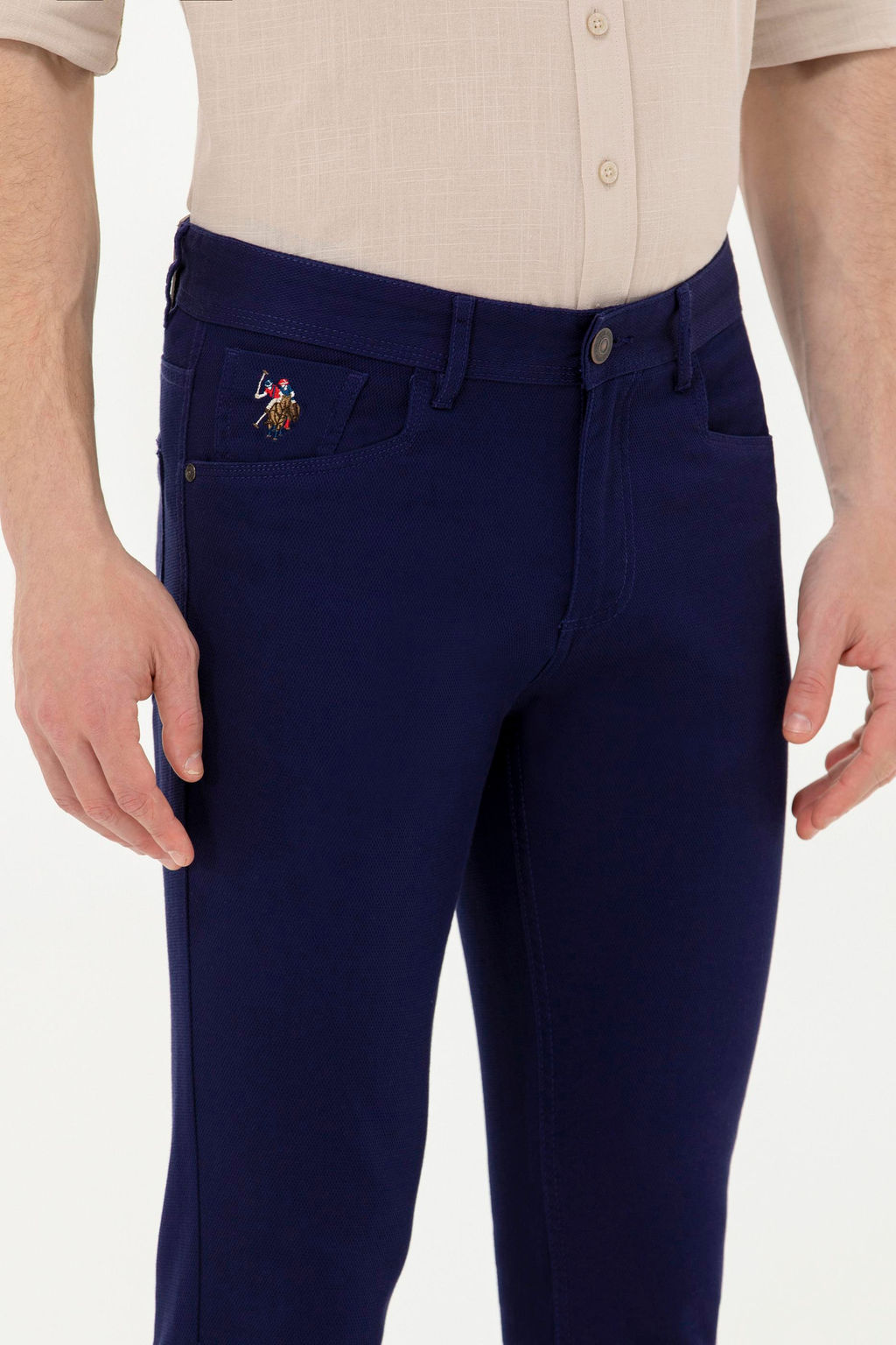 Мужские темно-синие брюки из плотной ткани - U.s. polo assn фото 19