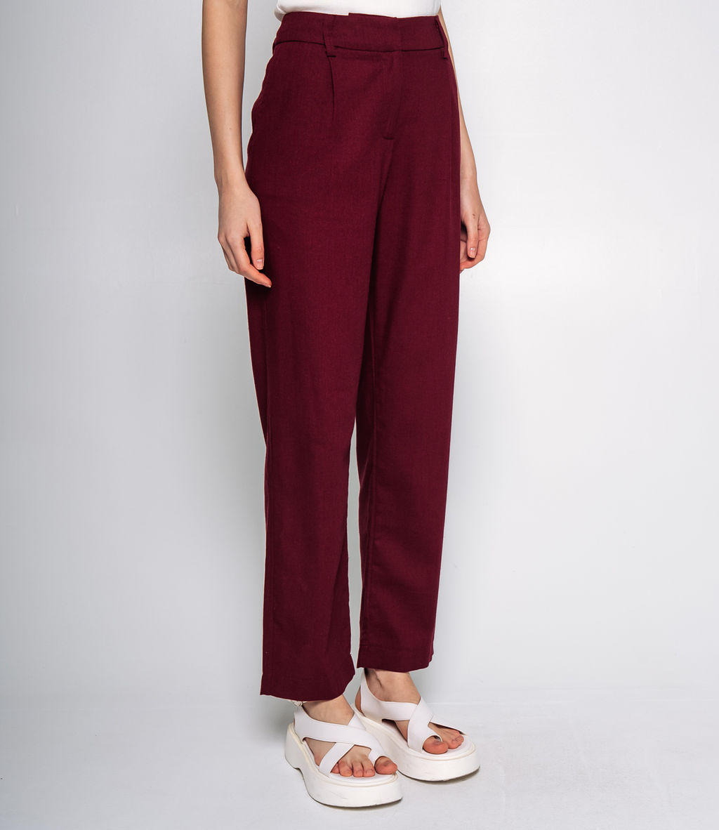 Брюки #ОКТ095003, бордовый