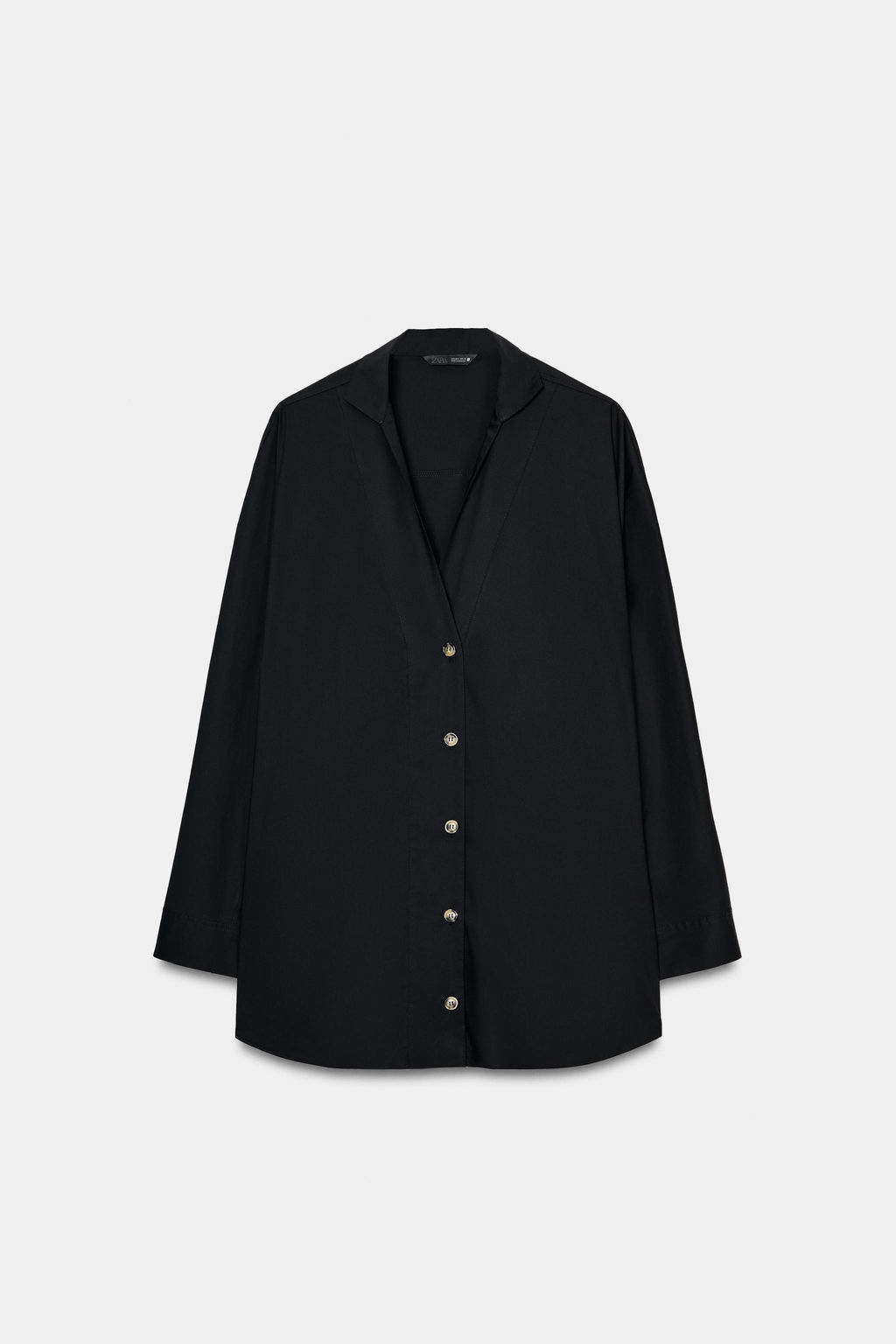 V-NECK POPLIN SHIRT - Zara фото 16