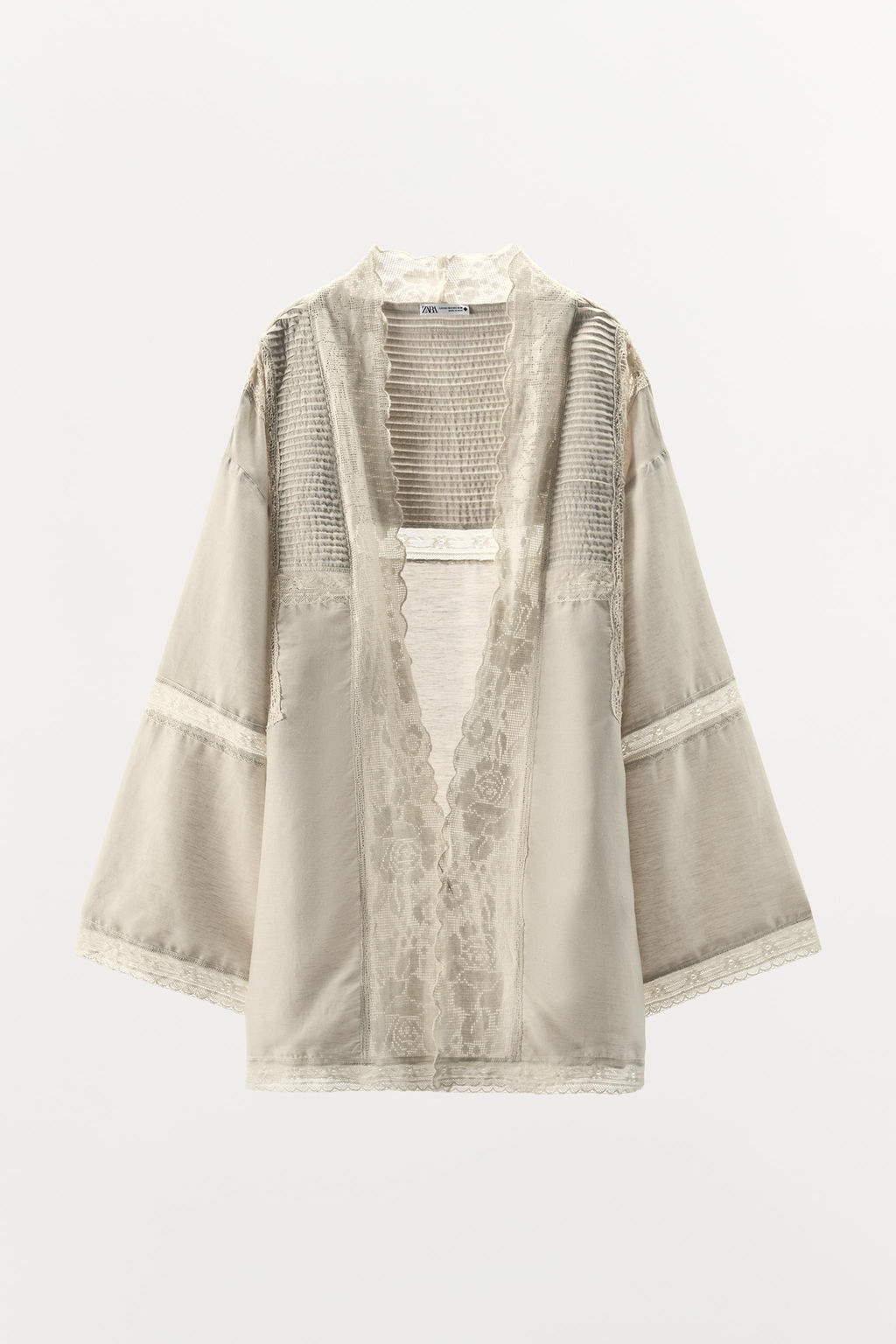 LIMITED EDITION PLEATED LACE ROBE - Zara фото 4