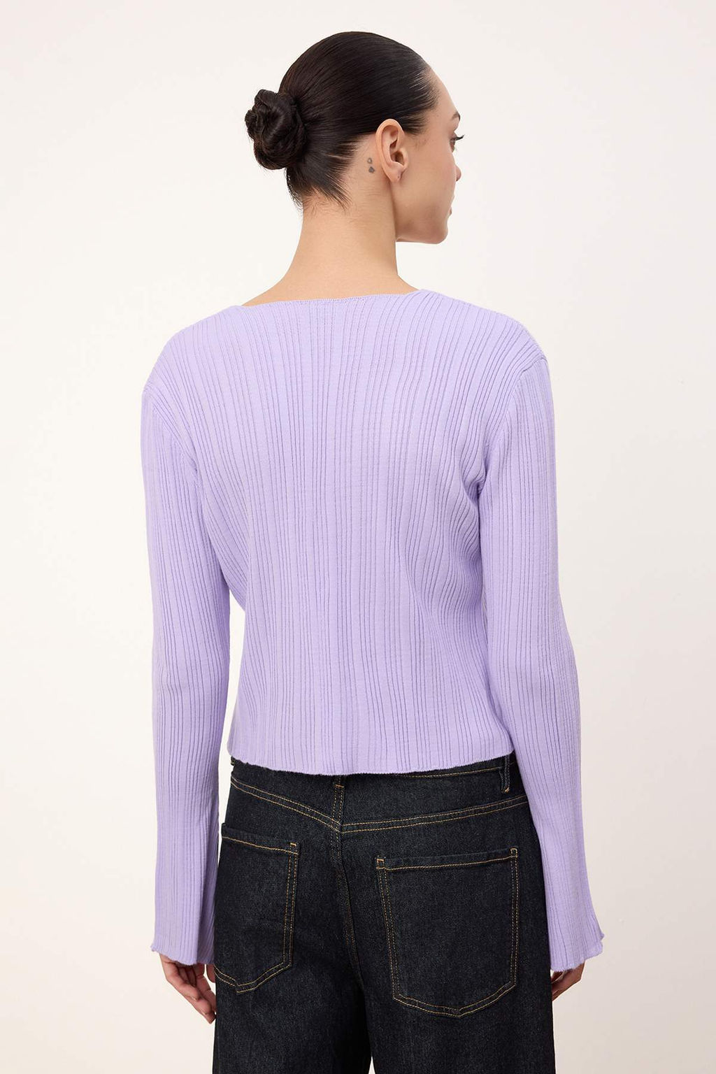 Wardrobe Essentials Lila Ispanyol Kol Triko H?rka TWOAW26HI00268