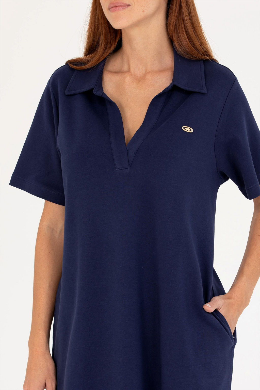 Женское темно-синее трикотажное платье Неожиданная скидка в корзине - U.s. polo assn фото 6