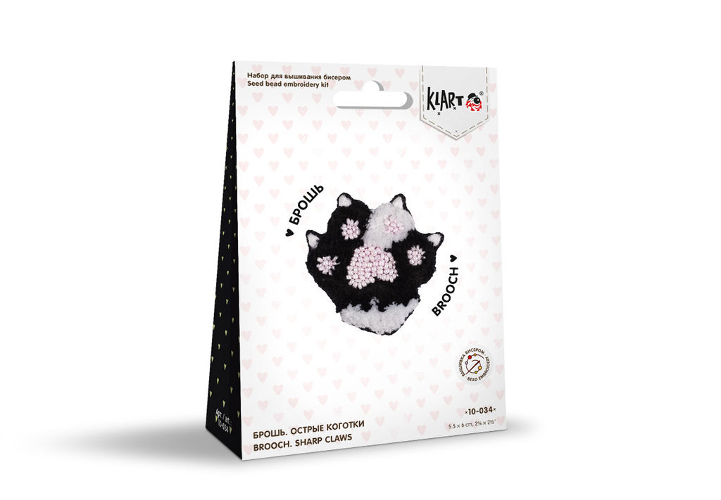 Klart набор для вышивания 10-034 Брошь. Острые коготки 5.5 х 6 см  фото 3