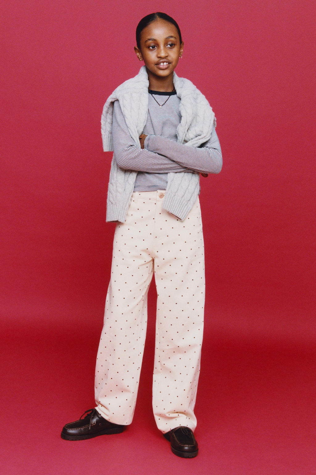 WIDE-LEG JEANS WITH POLKA DOTS - Zara фото 11