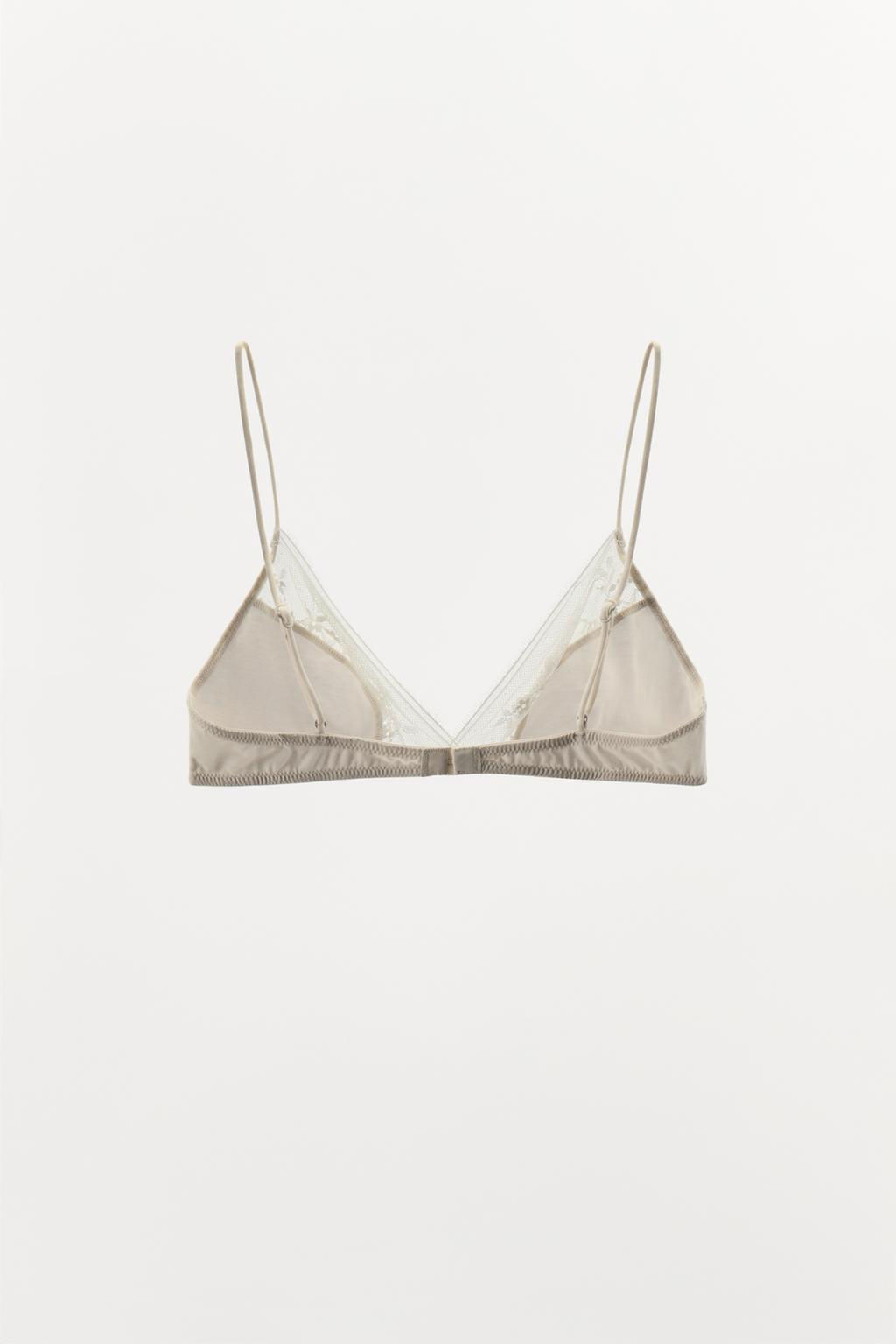 LACE TRIANGLE BRALETTE - Zara фото 5