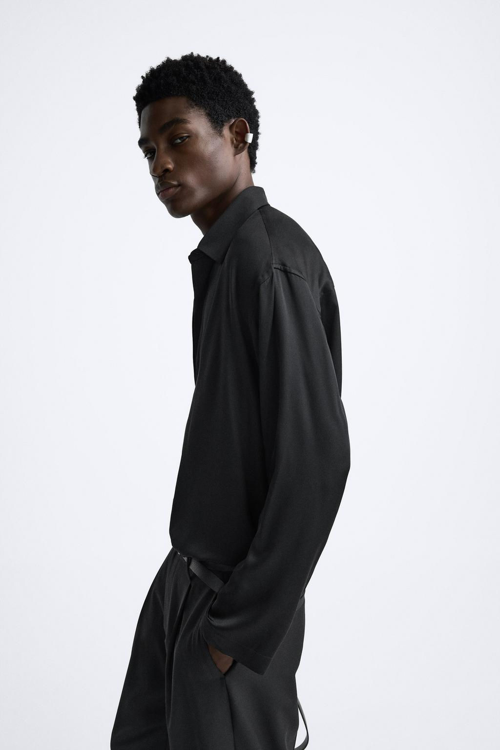 SATIN POLO SHIRT - Zara фото 6