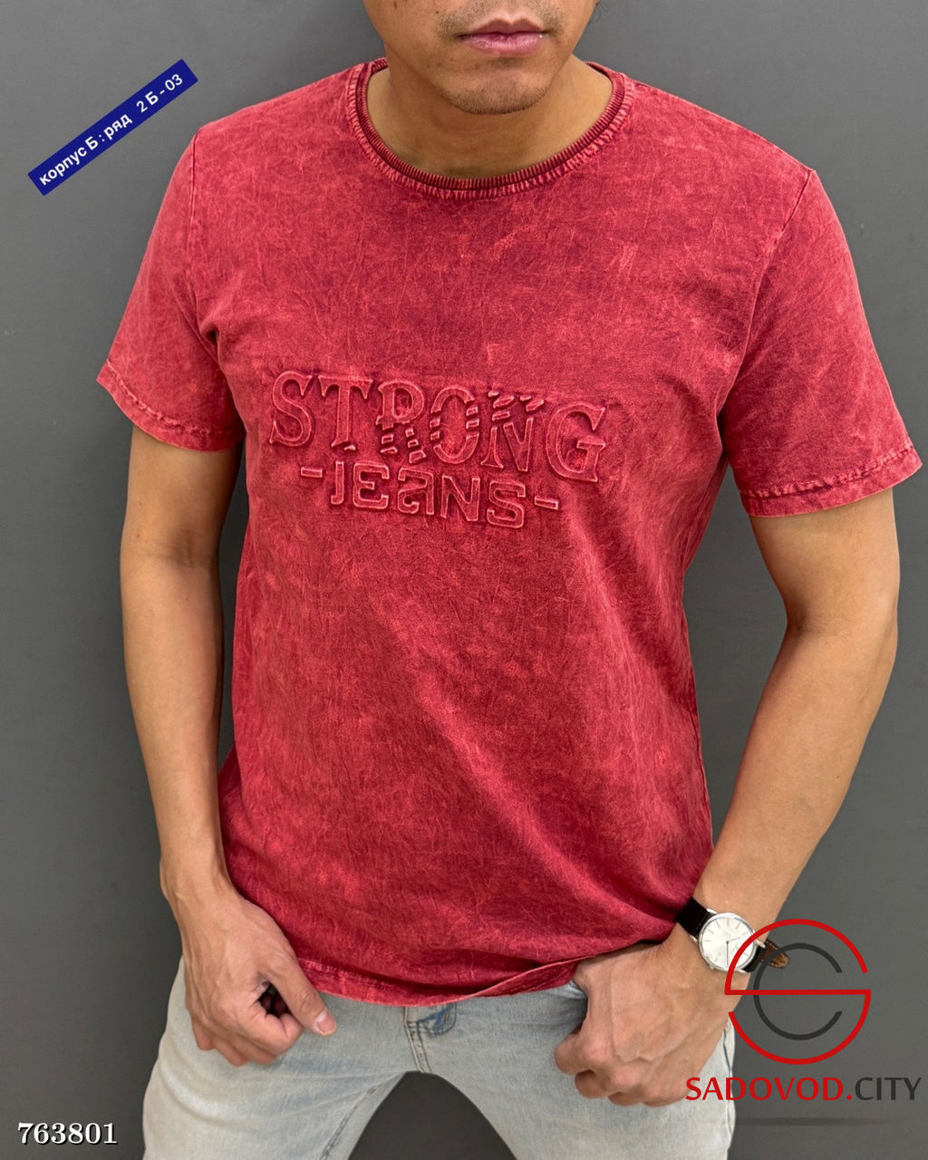 Мужская однотонная футболка - Bruno фото 7