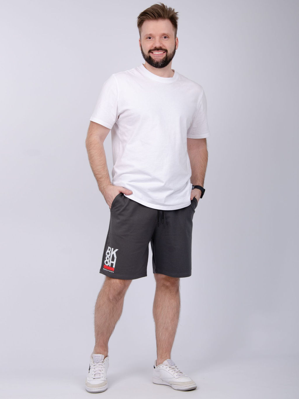 Шорты "Джордан" серый, футер с лайкрой