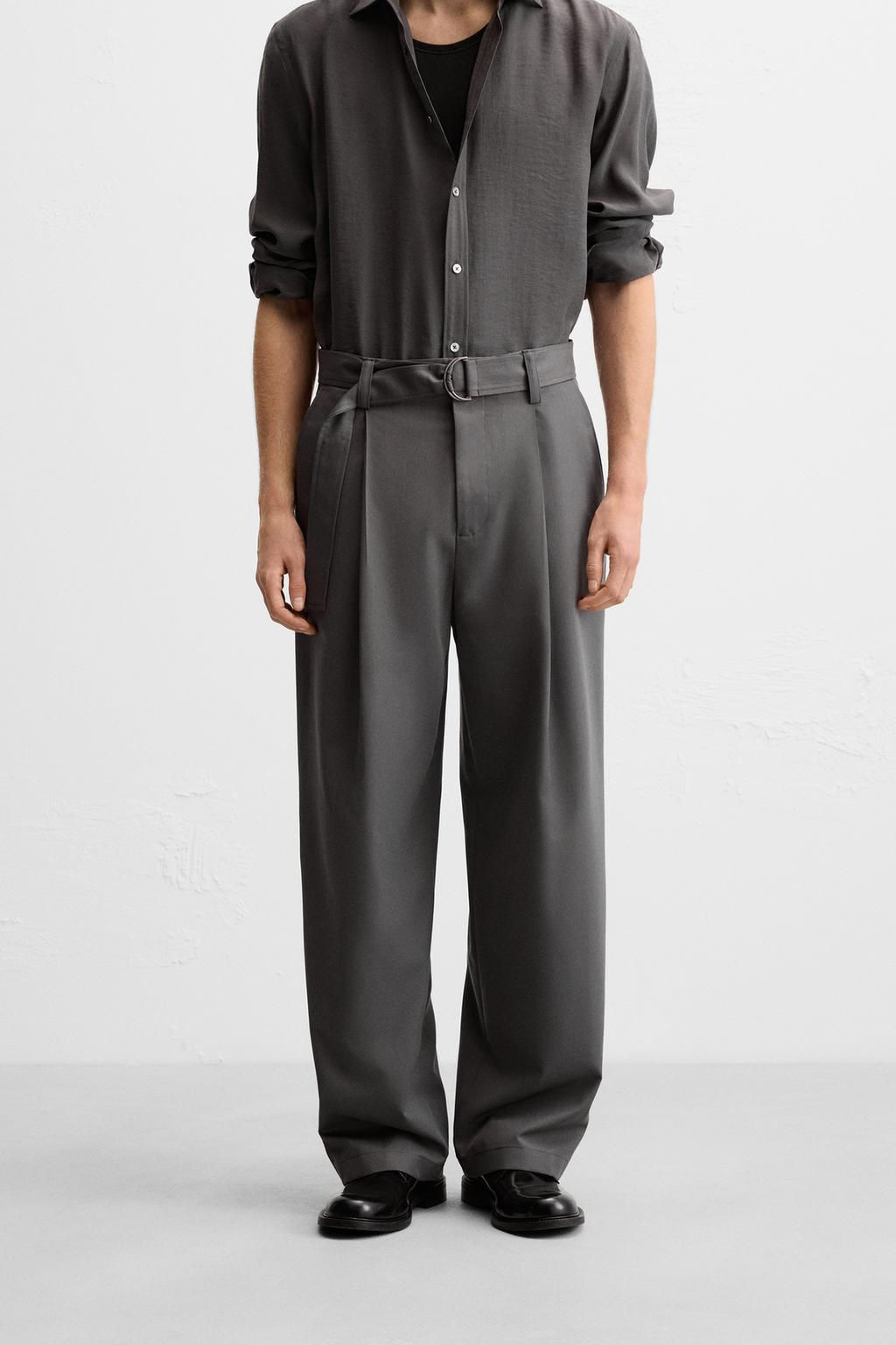 PLEATED TROUSERS WITH BELT - Zara фото 21