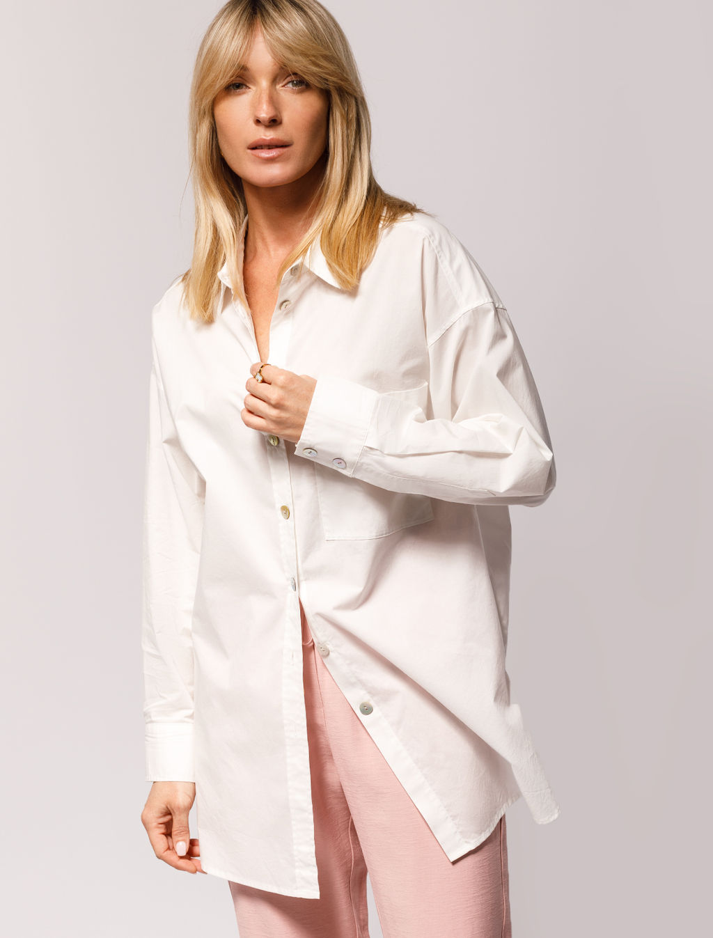 Блузка over-size из премиального хлопка-вуали - Vilatte фото 9