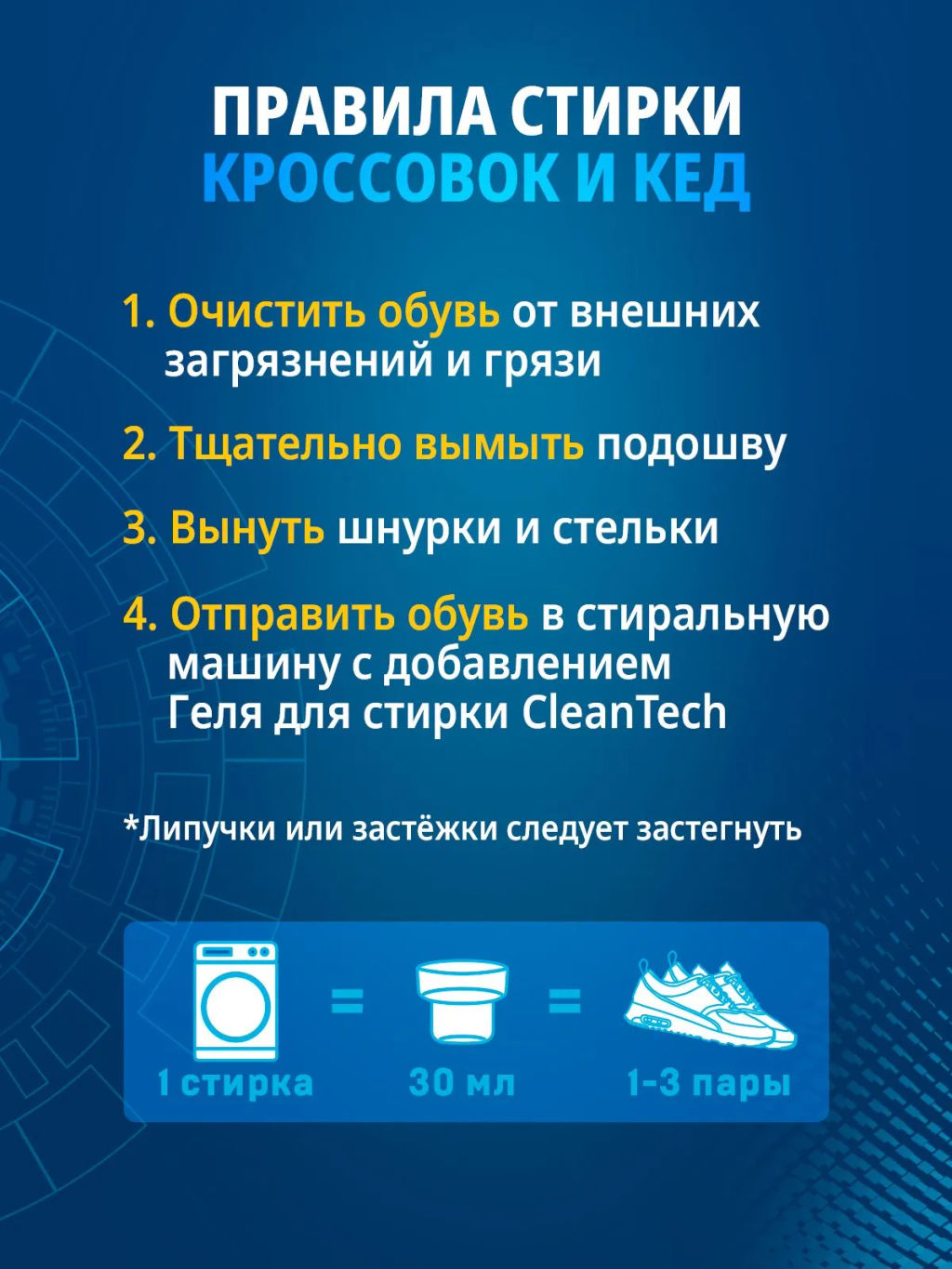 Salton CleanTech Гель для стирки текстильной обуви и кроссовок, 250 мл  фото 10