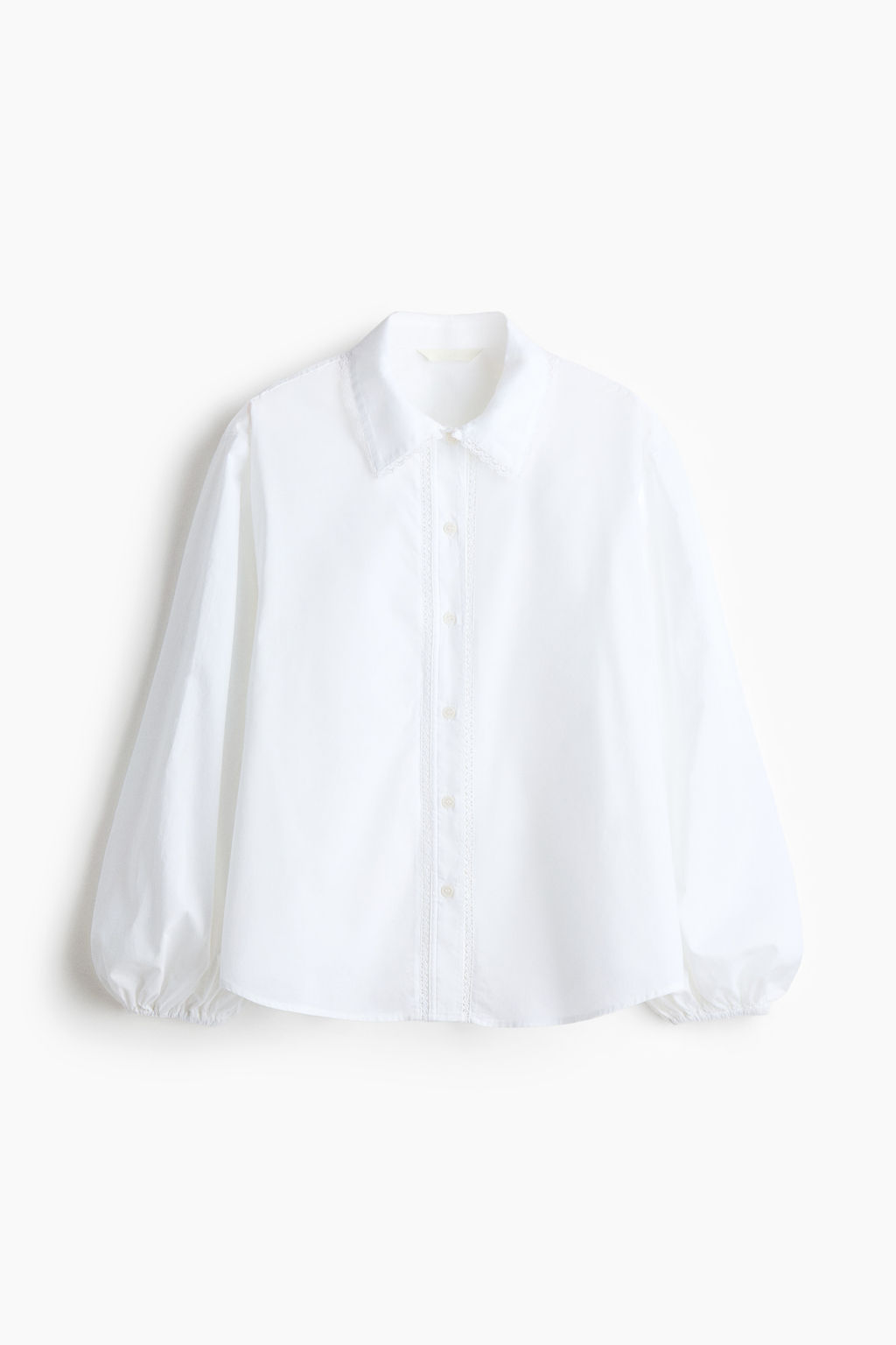 Camisa de algod?n con ribete de encaje - H&m фото 2