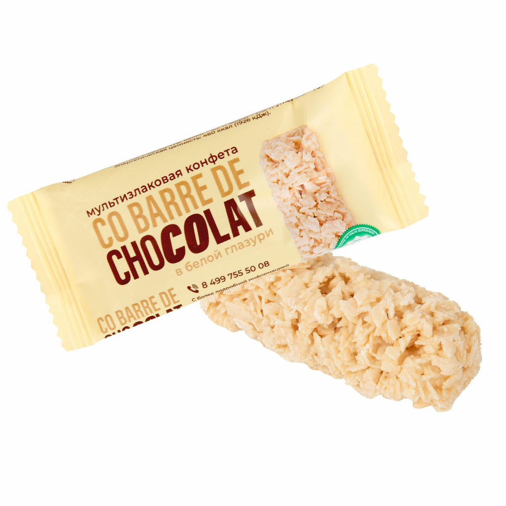 CO BARRE el Chocolate ФАС. с БЕЛОЙ глазурью мультизлак. конф. вес 135 г