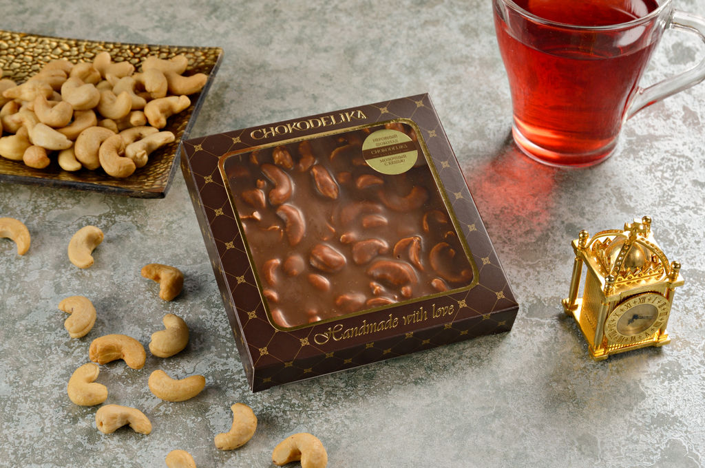 Неровный шоколад молочный с КЕШЬЮ 80 гр - Chokodelika фото 4