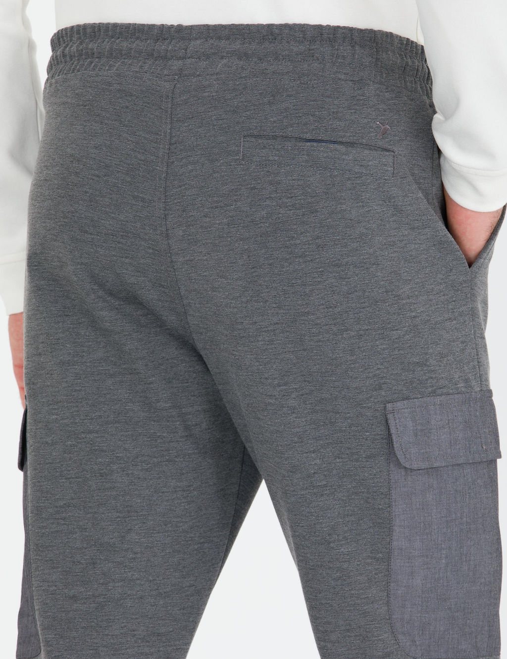 Серые меланжевые спортивные штаны-джоггеры - Cacharel фото 7