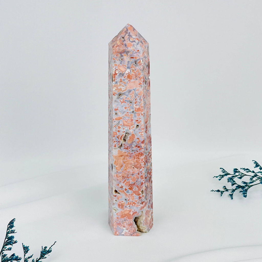 Кристалл из розового цветочного Агата