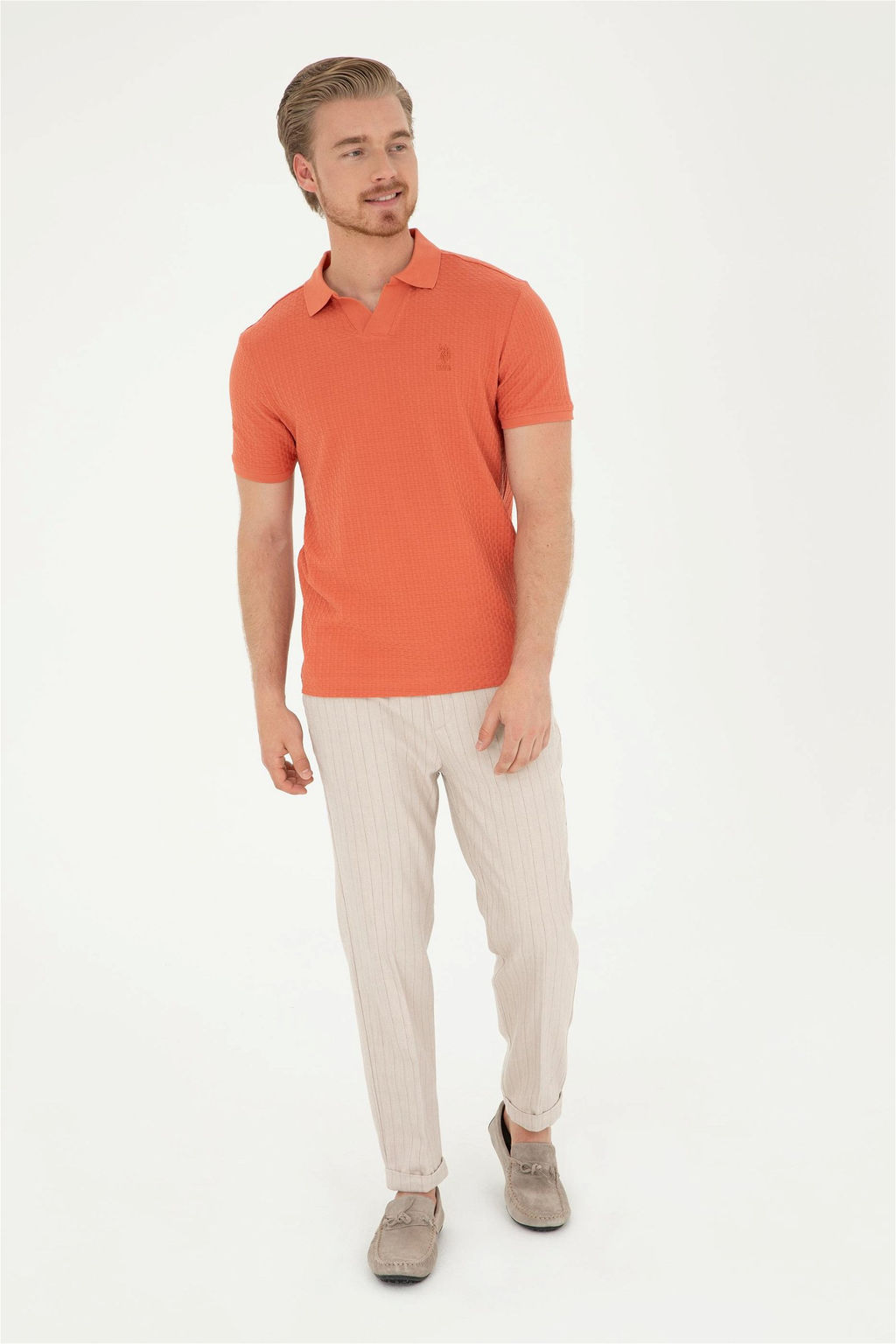 U. S. Polo Assn / Мужские бежевые брюки из плотной ткани - U.s. polo assn фото 3