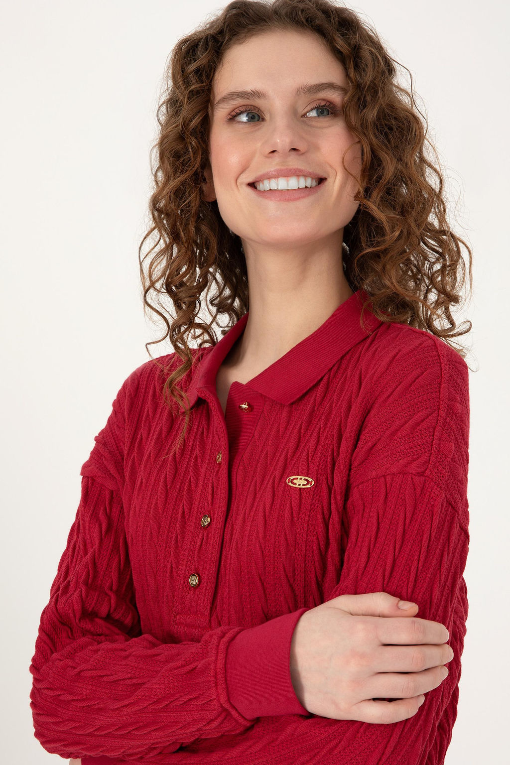 Kad_n Koyu Frambuaz Sweatshirt - U.s. polo assn фото 2