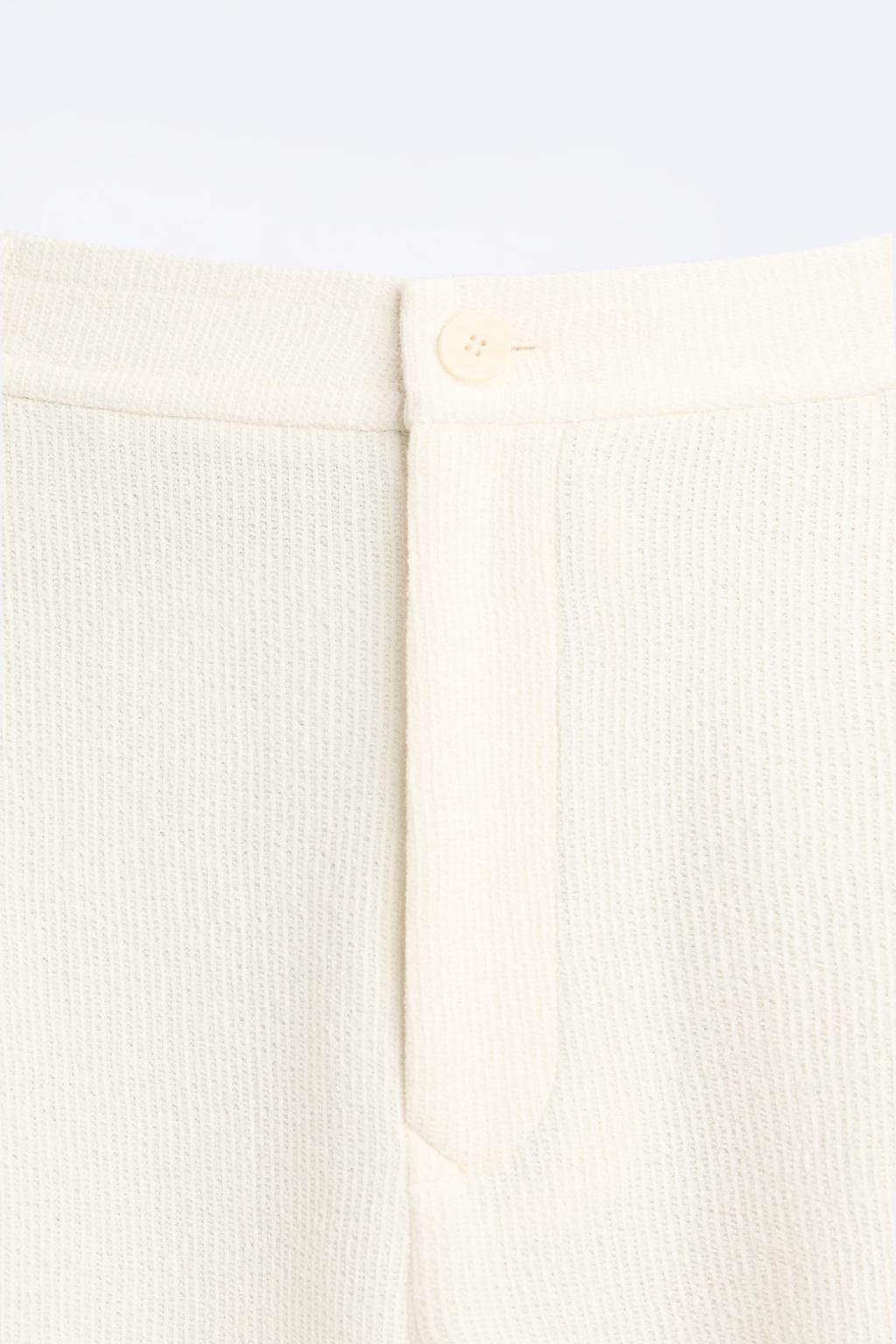 DOKULU PILILI PANTOLON - Zara фото 8