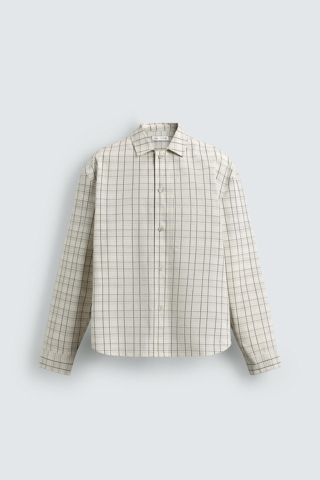 TEXTURED CHECK OVERSHIRT