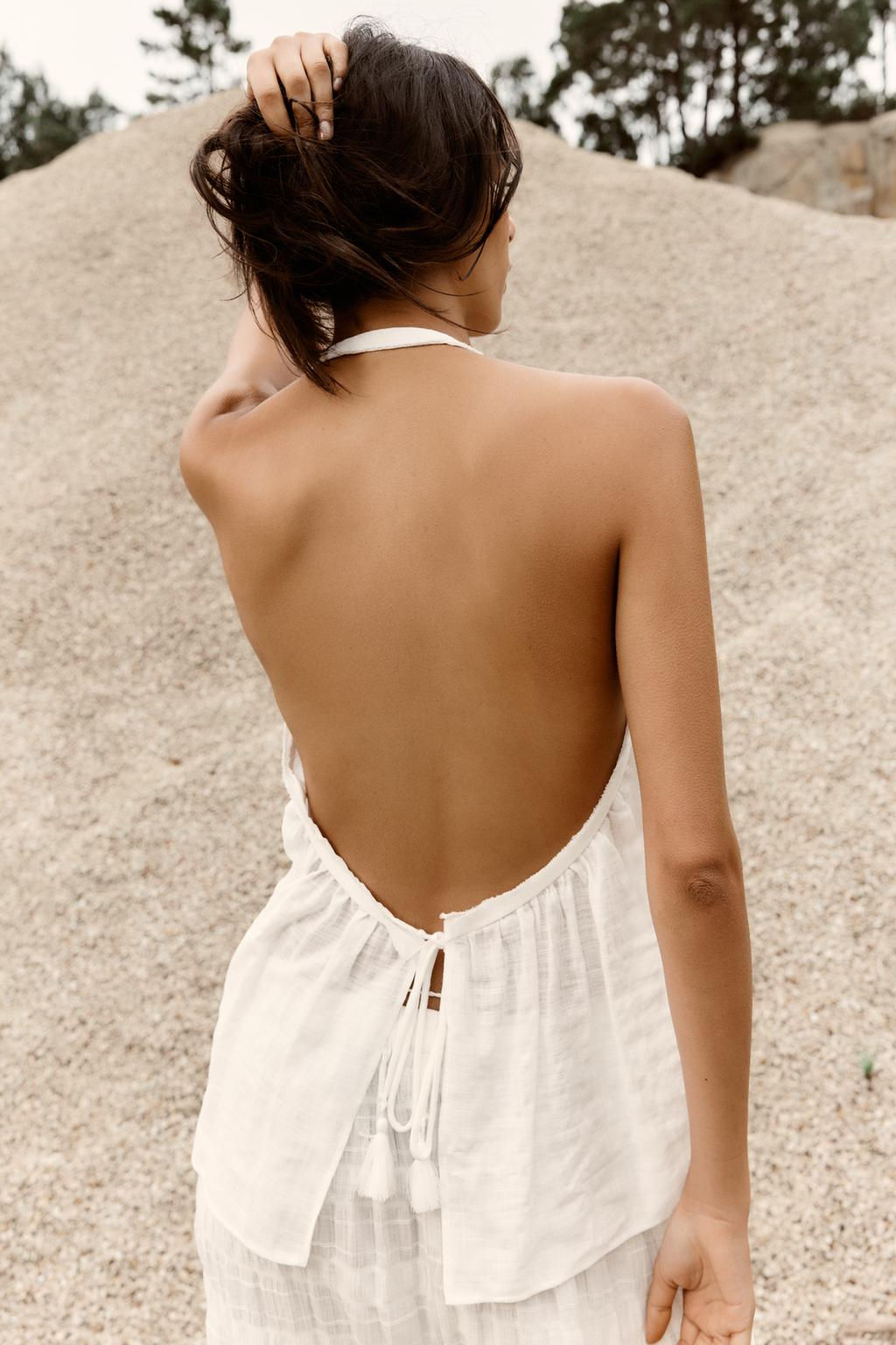 OPEN-BACK HALTER TOP - Zara фото 5