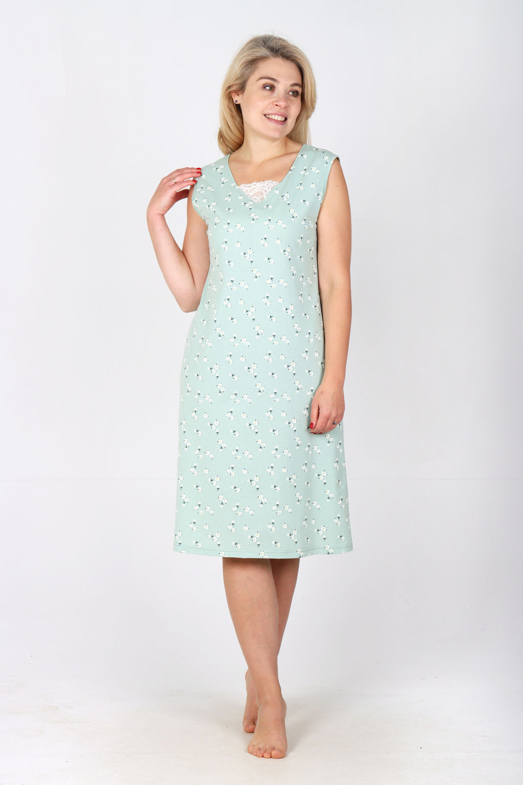 Сорочка Карина С-272 (46-60) кулирка - Лотос фото 19