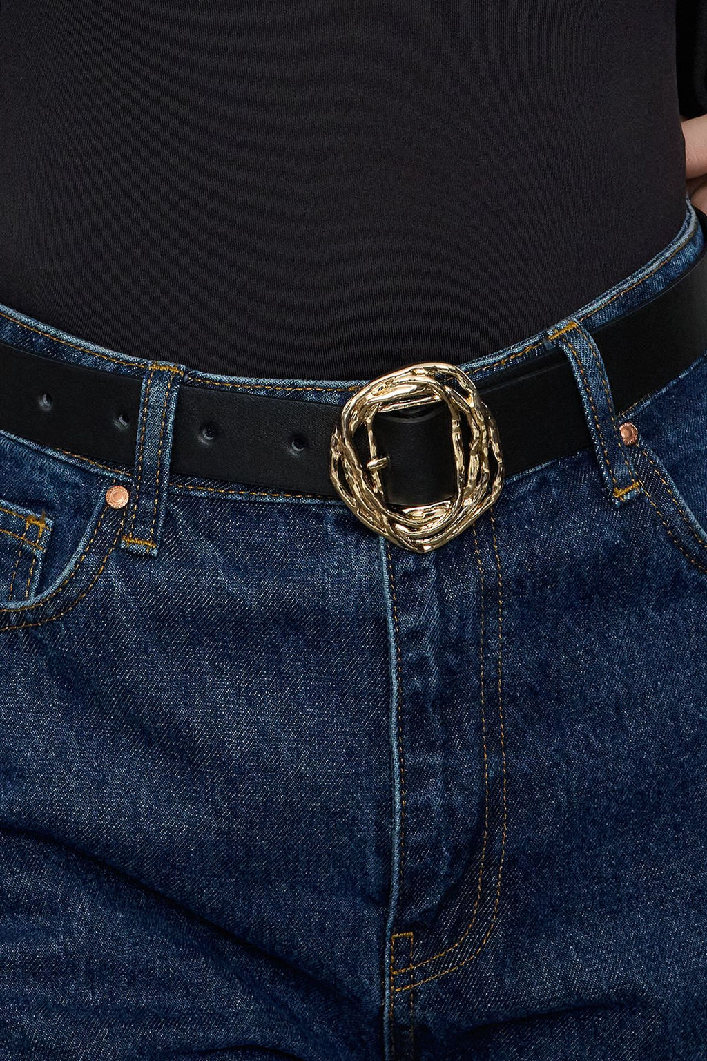 Trendyolmilla Siyah-Siyah Tokal? 2li Paket Deri Gorunumlu TWOAW25KE00001 фото 7