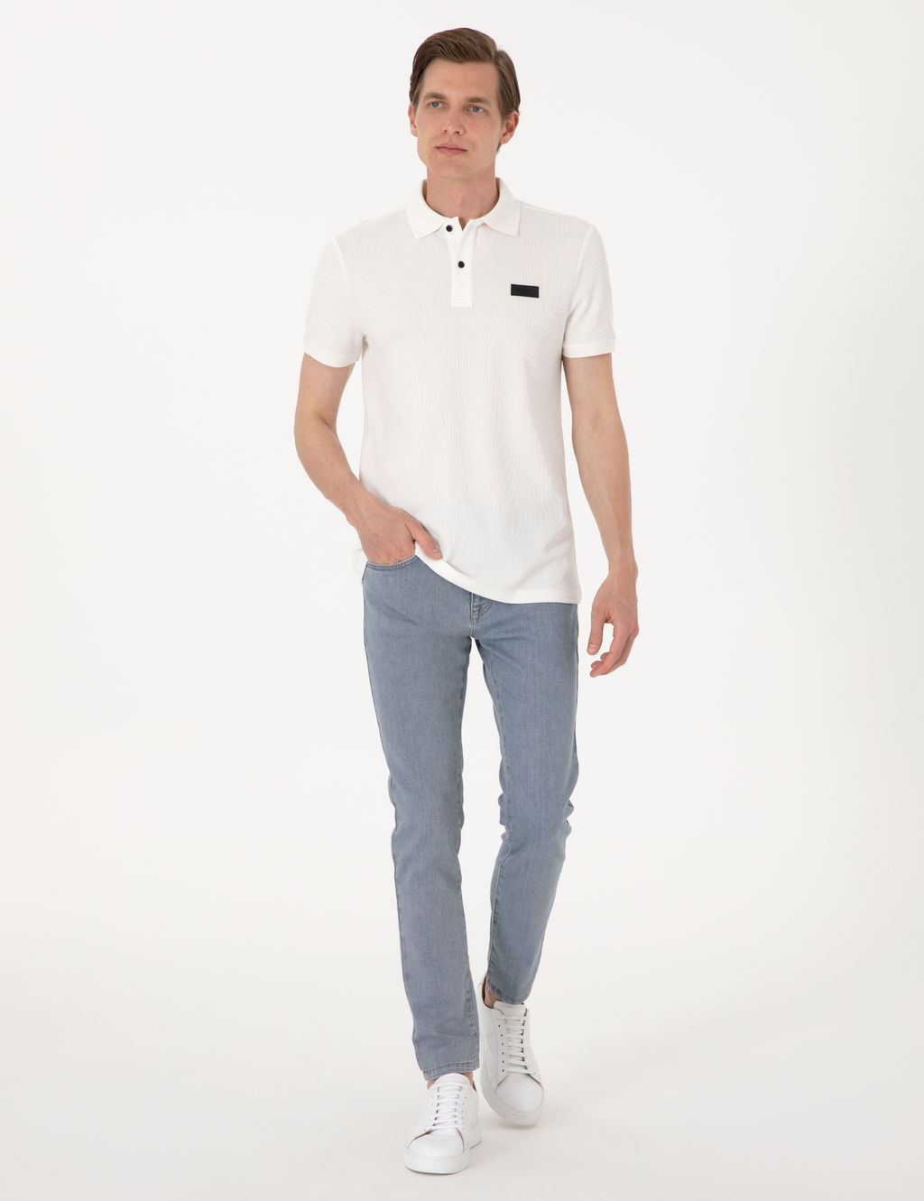 A__k Mavi Slim Fit Jean Pantolon