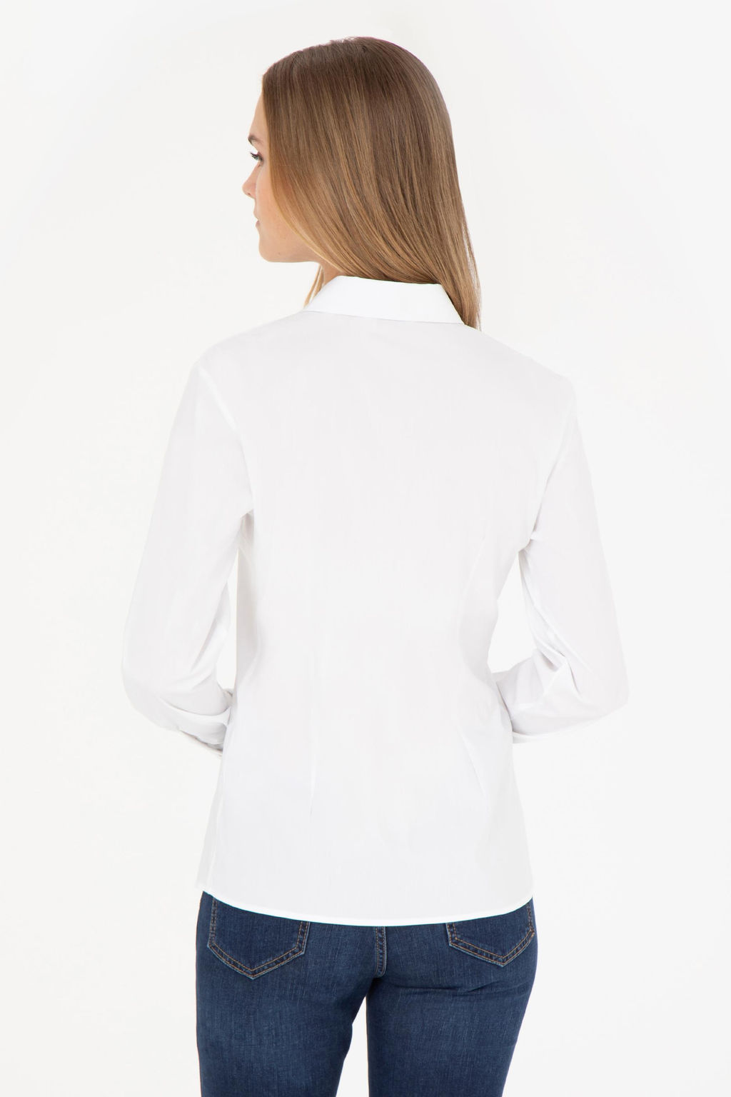 Женская белая базовая рубашка с длинным рукавом Неожиданная скидка в корзине - U.s. polo assn фото 5
