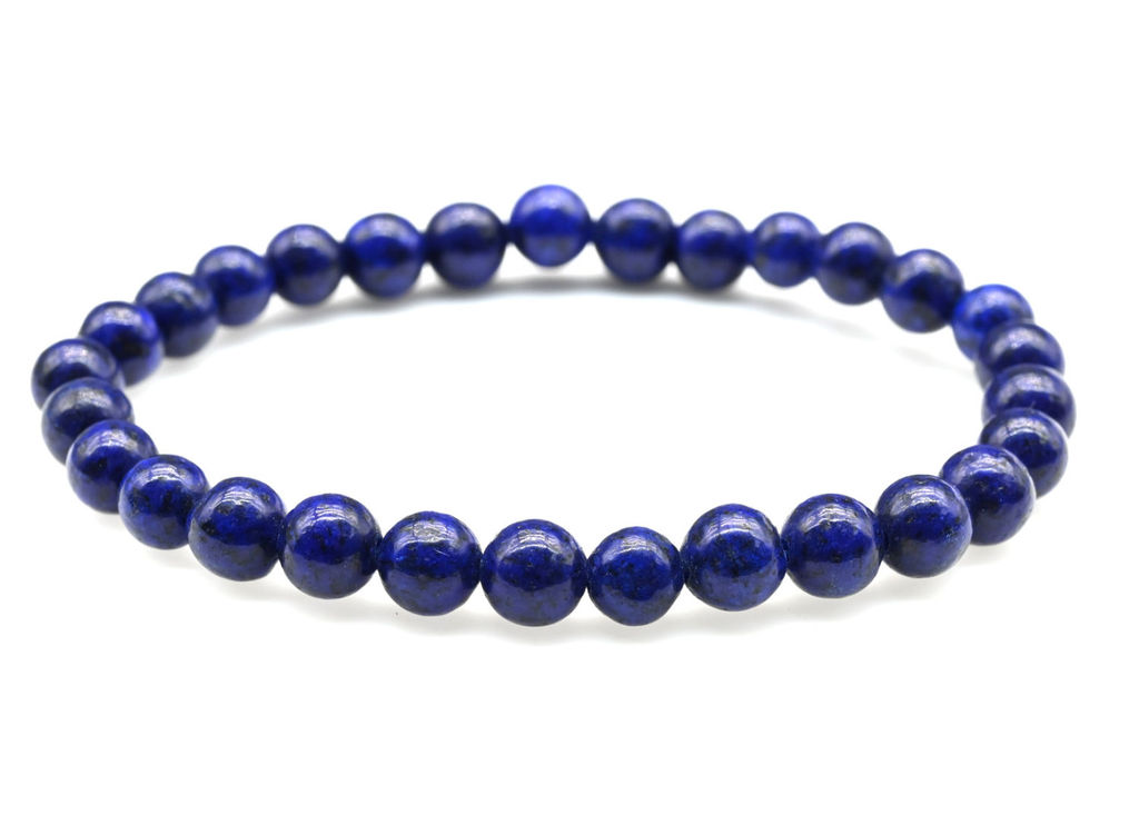 Браслет из лазурита искусственного шарик 6мм