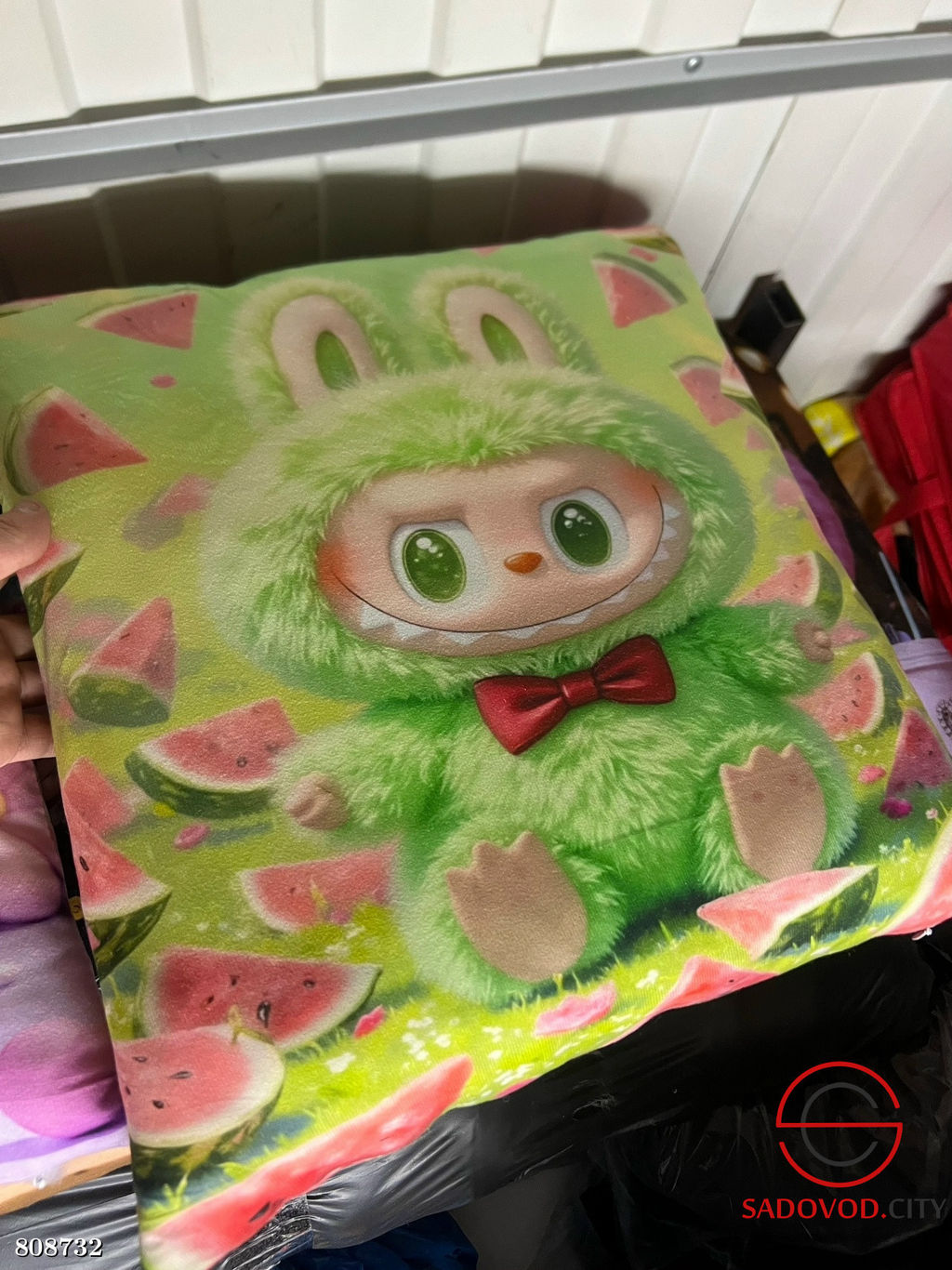 Подушка лабубу, мягкая пушистая, двухстороннее