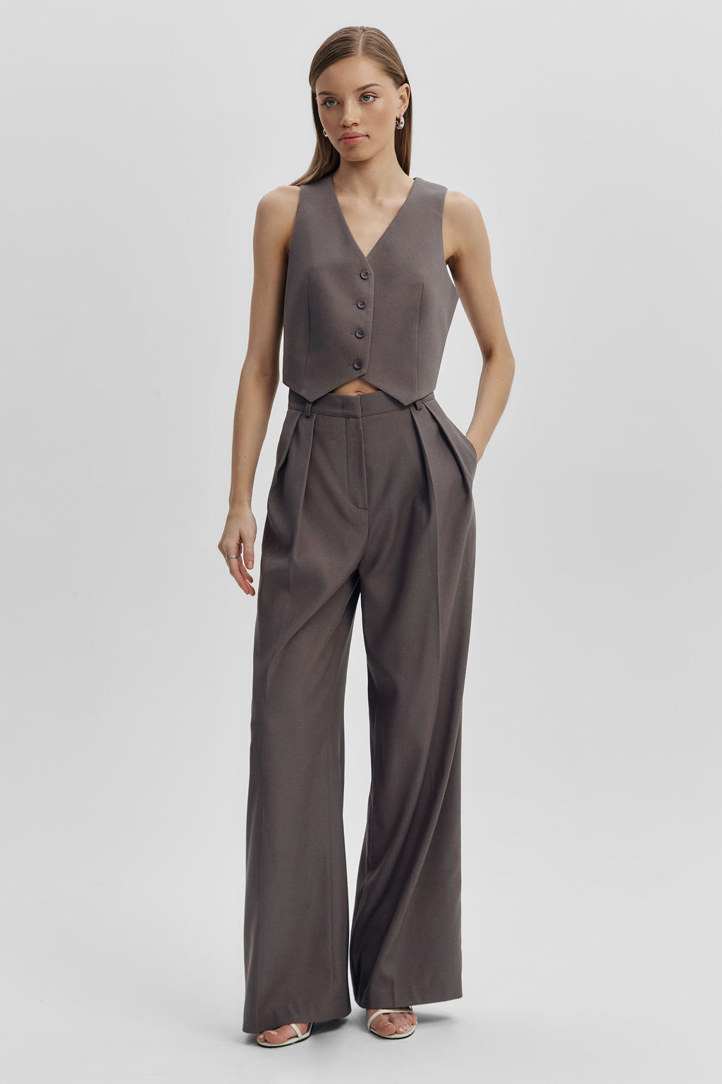 Брюки-палаццо со складками - Mollis фото 2