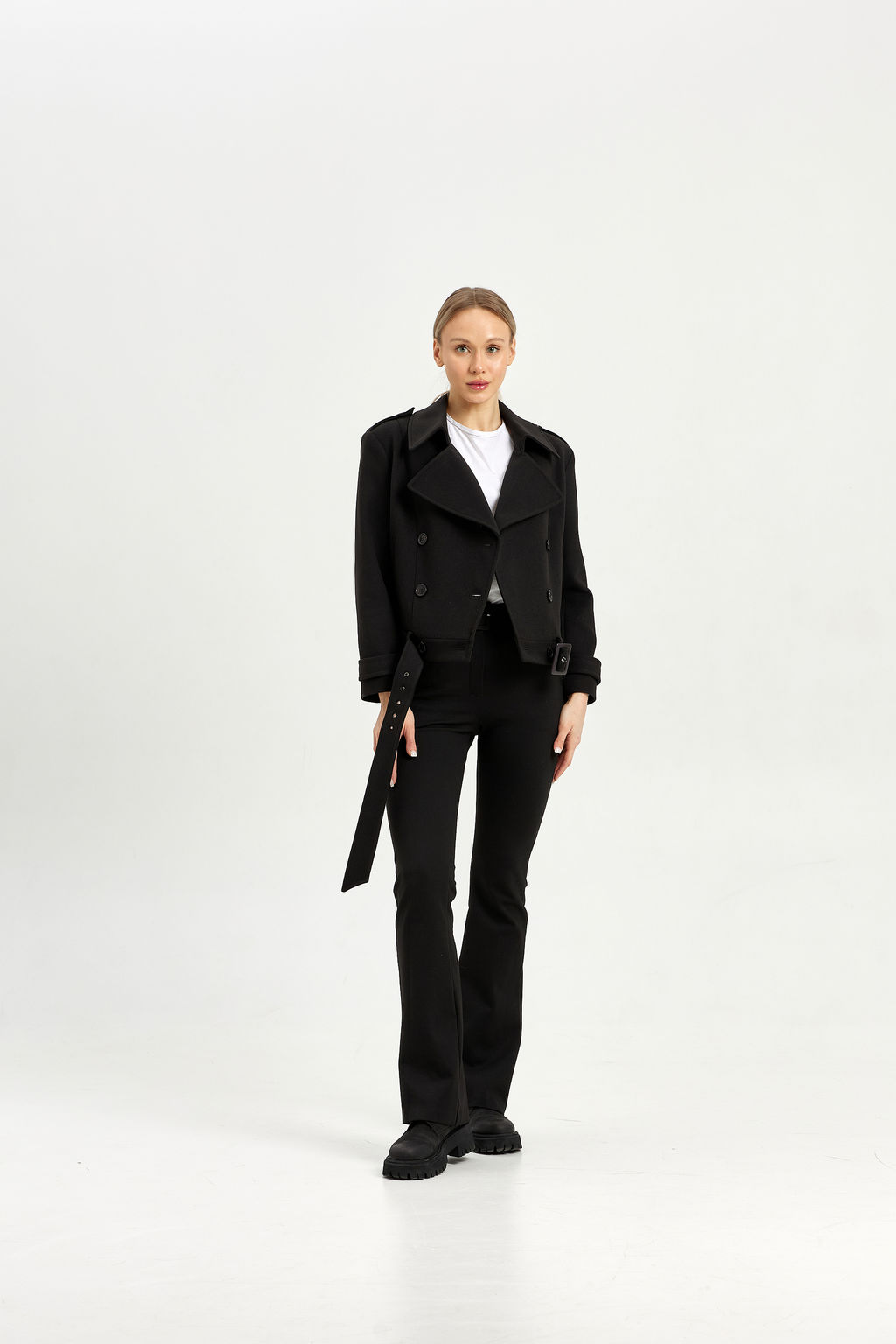 Полупальто женское демисезонное 25999 (пепельный/ёлочка) - Kankan фото 48