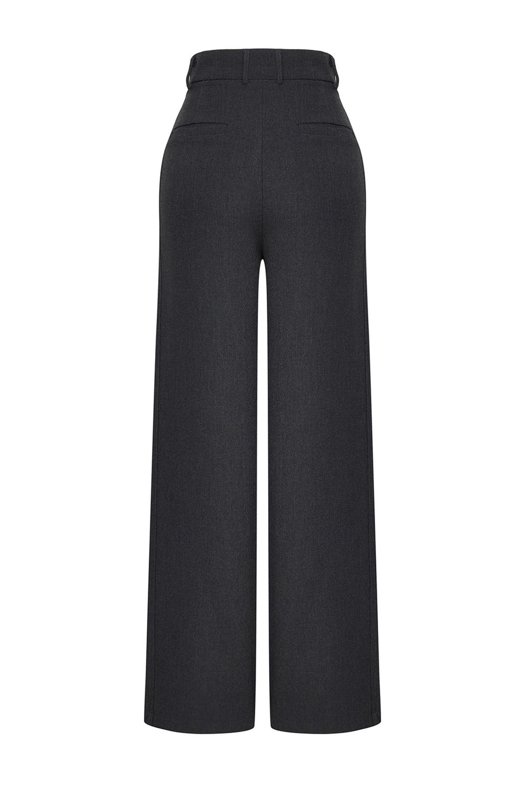 TRENDYOLMILLA Gri Wide Leg Genis Paca Pileli Dokuma Pantolon TWOAW25PL00105  фото 7