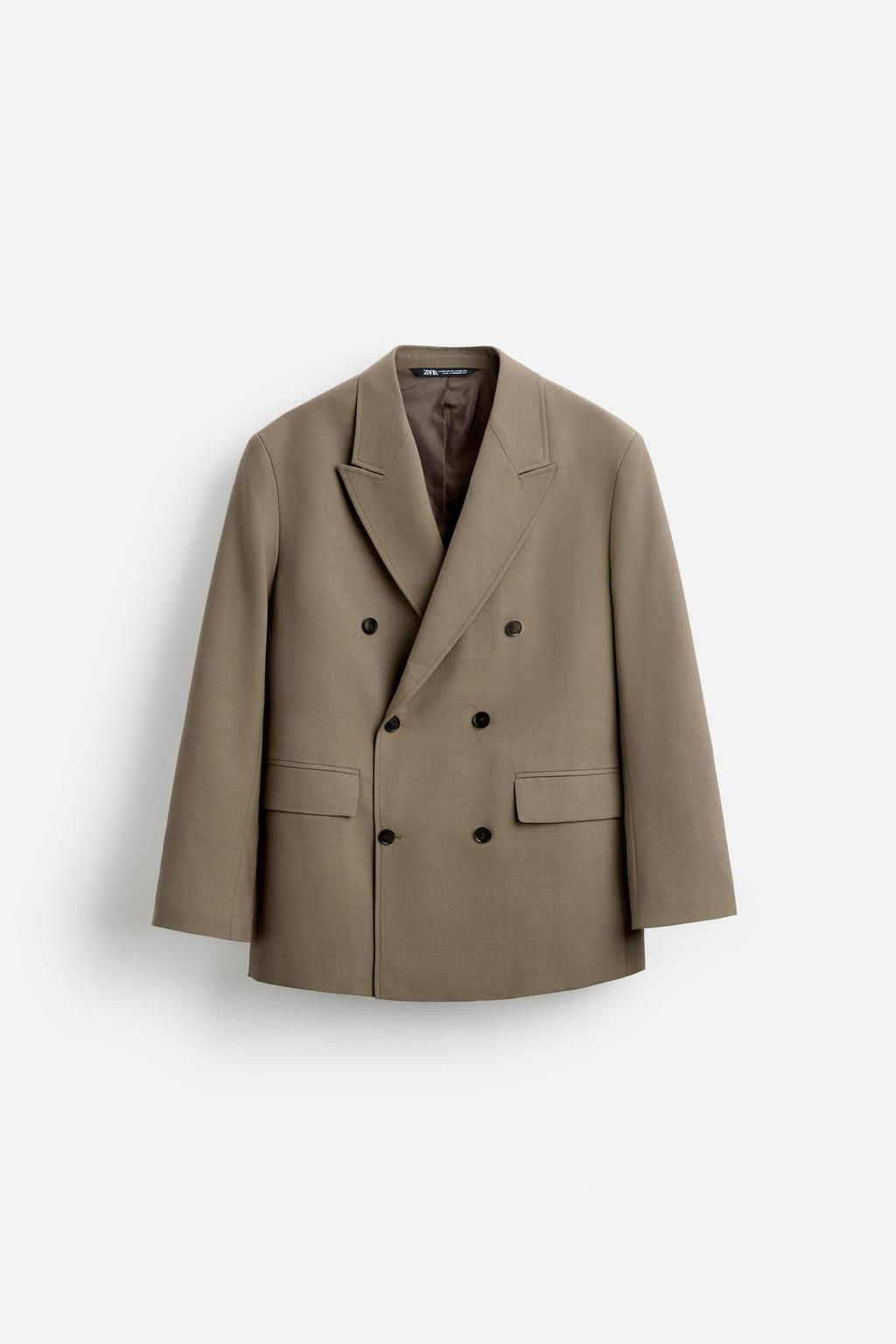 DOUBLE-BREASTED SUIT BLAZER - Zara фото 7