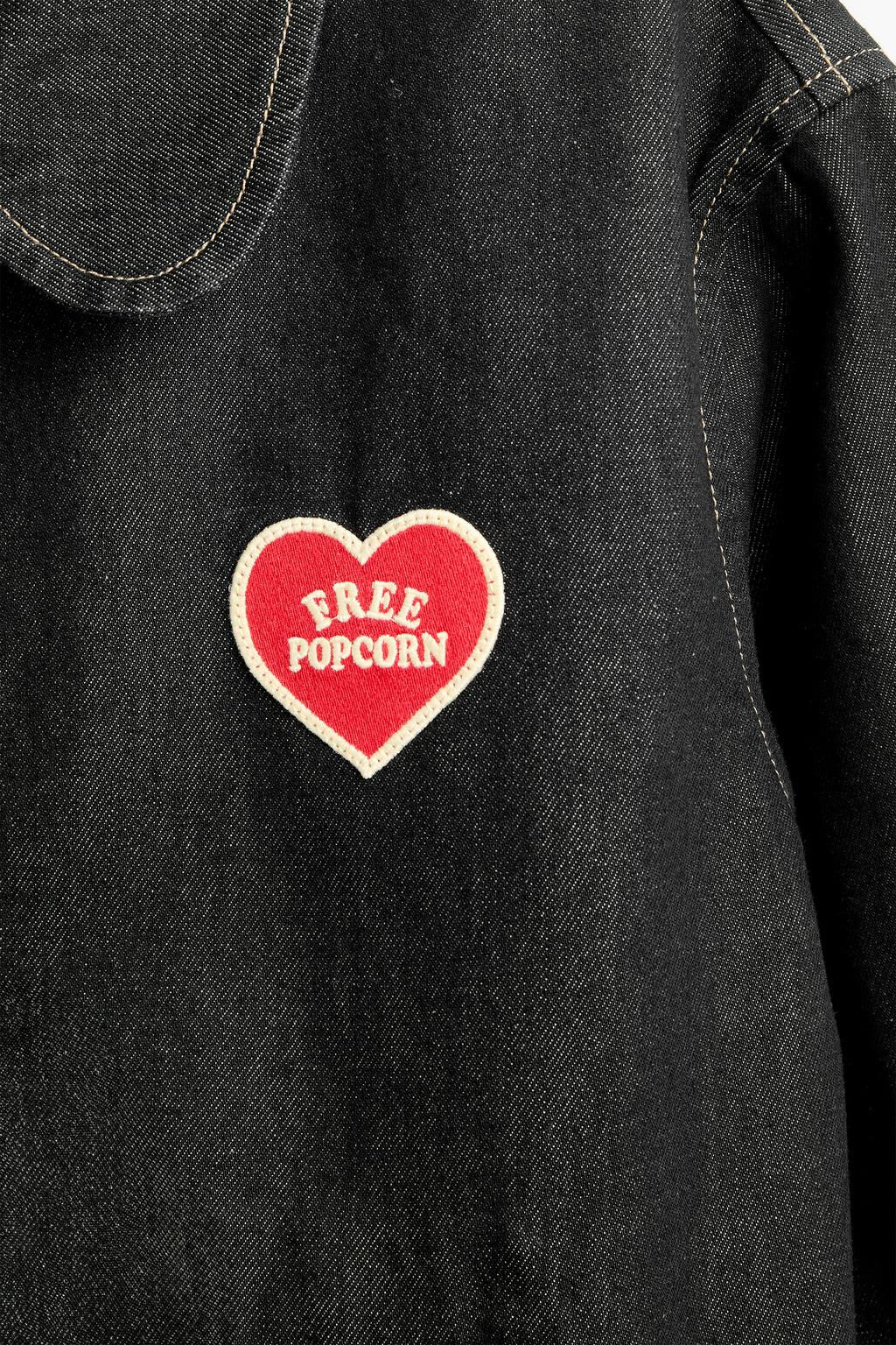 CROPPED FIT DENIM JACKET X HARRY LAMBERT - Zara фото 9