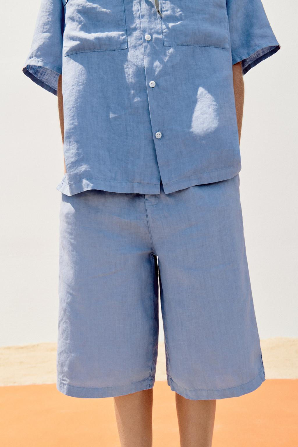 UZUN KETEN BERMUDA SORT - Zara фото 8