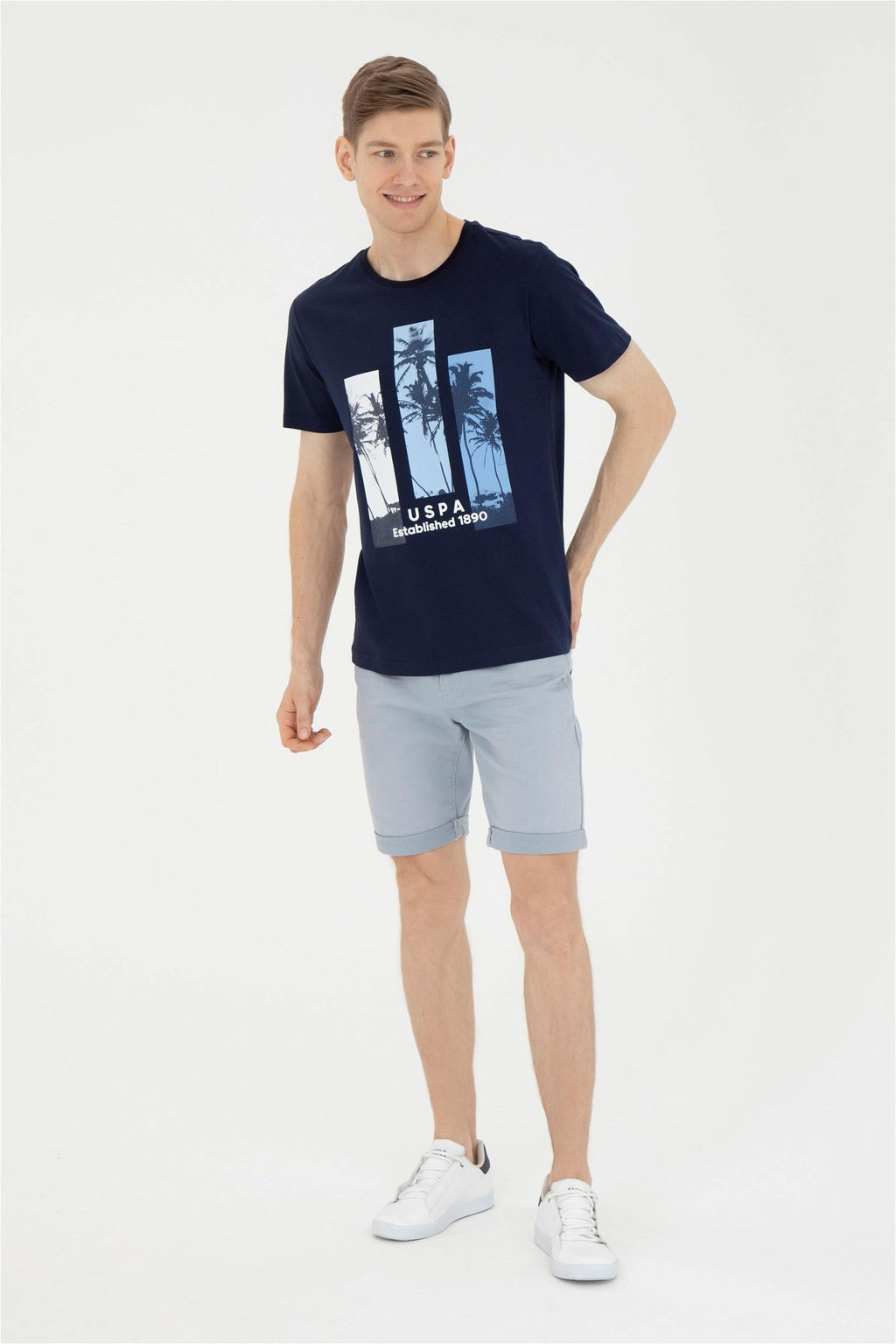 Мужская темно-синяя футболка - U.s. polo assn фото 4