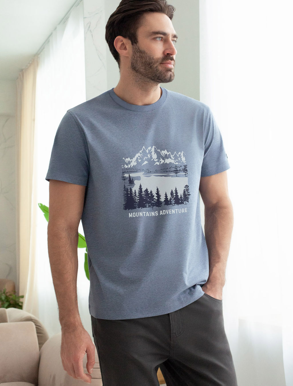 Футболка из премиального хлопка с авторским принтом - Vilatte фото 2