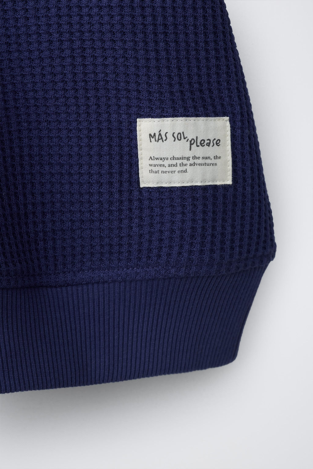 CAMISETA FELPA WAFFLE / Azul?n - Zara фото 4