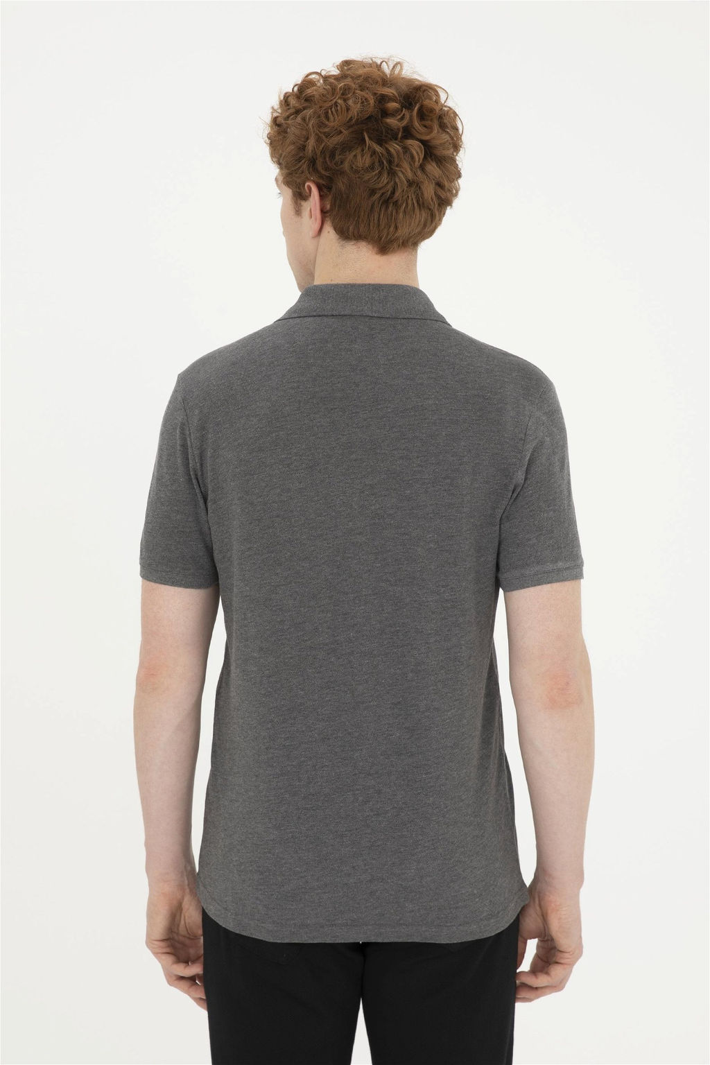 Мужская базовая футболка антрацитового меланжа - U.s. polo assn фото 5