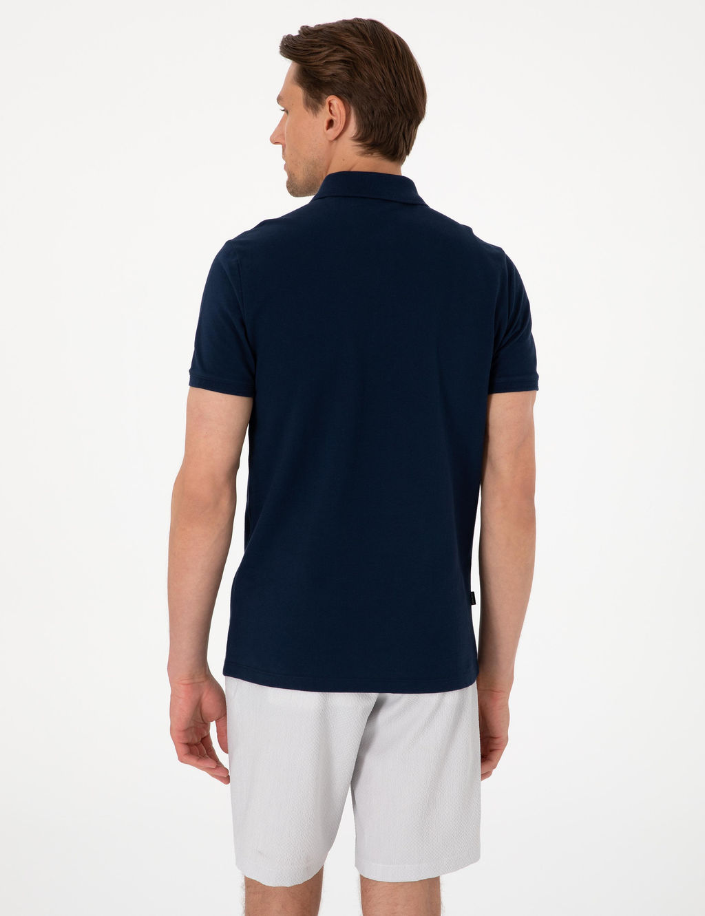 Lacivert Slim Fit Polo Yaka Ti__rt