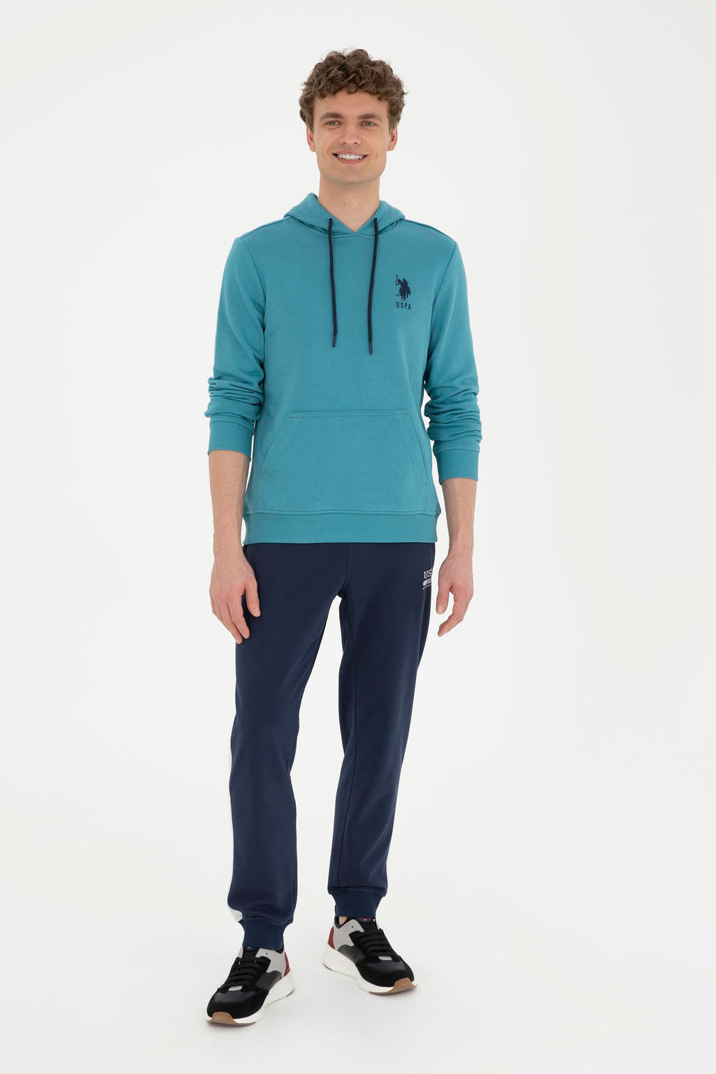 Erkek Petrol Basic Sweatshirt