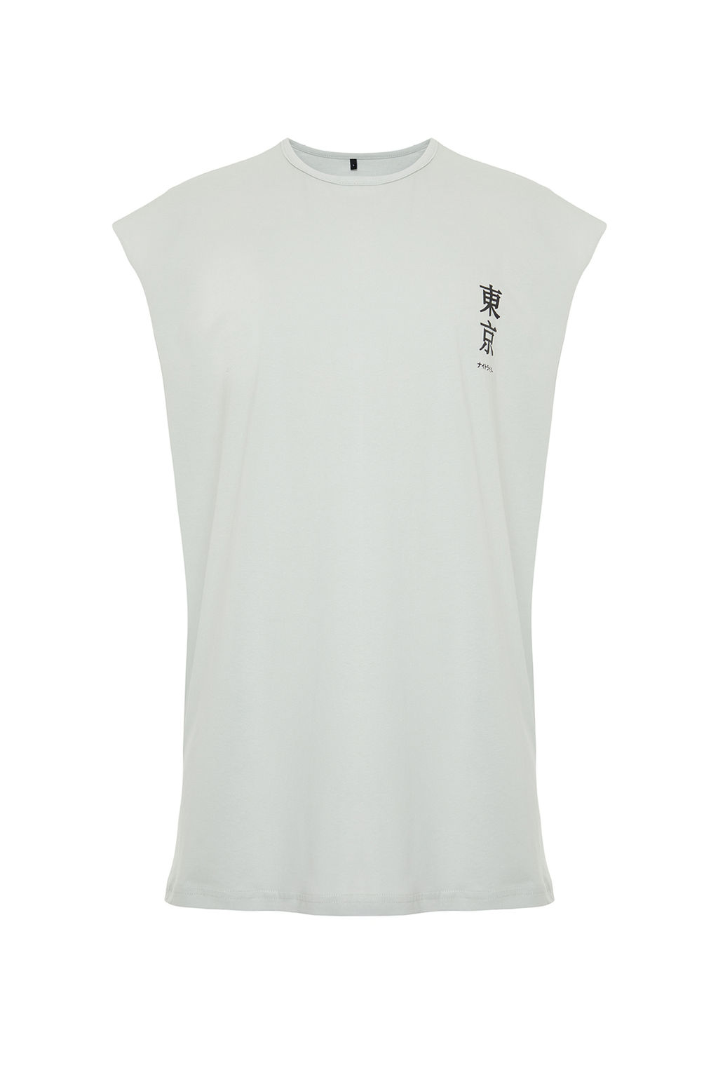 TRENDYOL MAN Gri Oversize Fit Uzak Dogu Bask?l? Atlet-T-Shirt TMNSS23AL00007 - Trendyolmilla фото 5