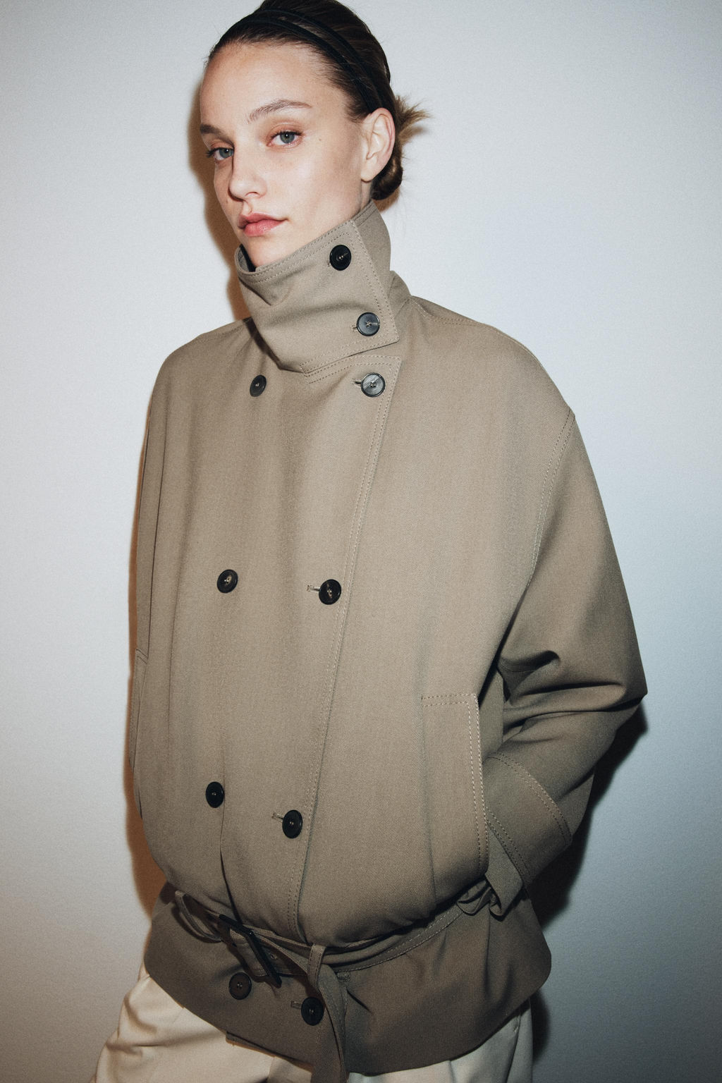 ZW COLLECTION FLOWING JACKET WITH BELT - Zara фото 4